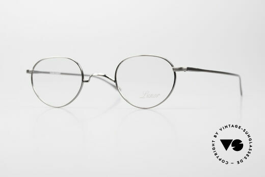 Lunor Club I 501 AS Antique Silver Eyeglasses Panto Details