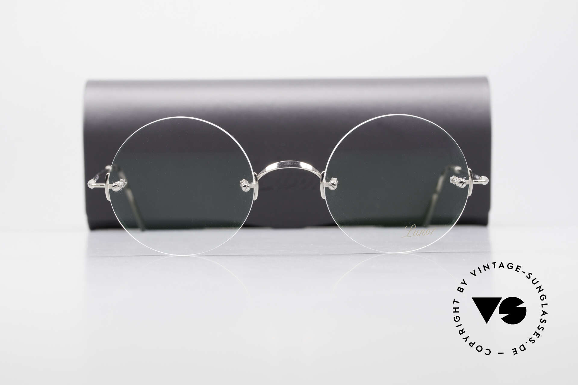 Glasses Lunor Classic Round PP The Rimless Steve Jobs Glasses