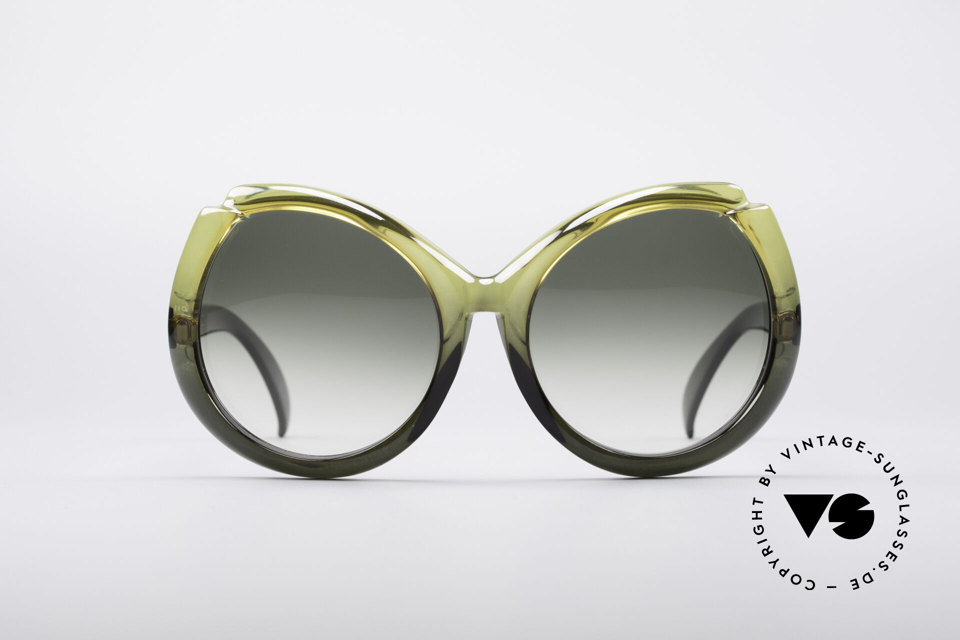 Christian Dior D11 Yellow Gradient Frame Grey Lens Vintage Oversized Sunglasses allynscura | Christian Dior № 2035-10 main image 4