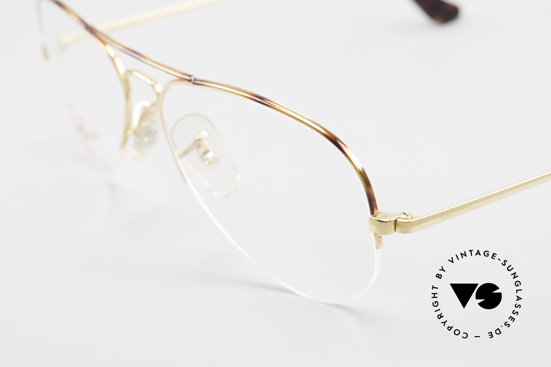 Ray Ban Aviator Half Rimless Frame Tortuga
