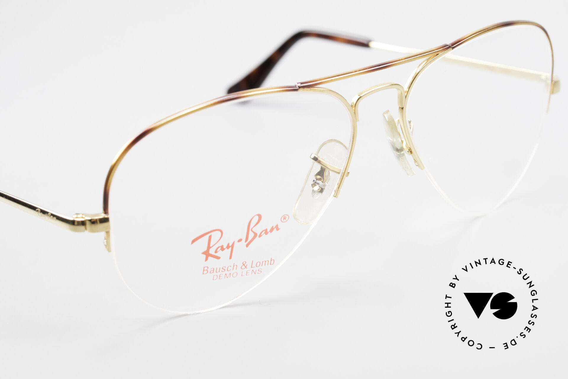 Glasses Ray Ban Aviator Half Rimless Frame Tortuga