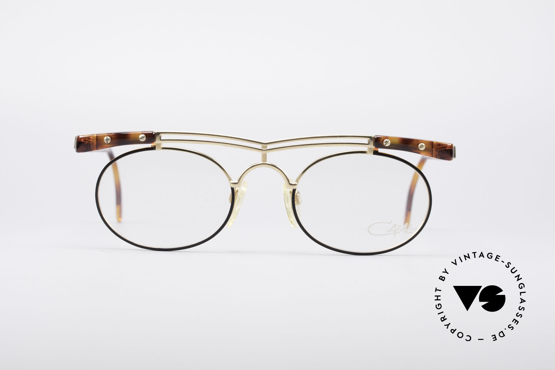 当時46200円 90s vintage CAZAL ハーフリム メガネ 未使用 90s vintage CAZAL ハーフリム メガネ 未使用