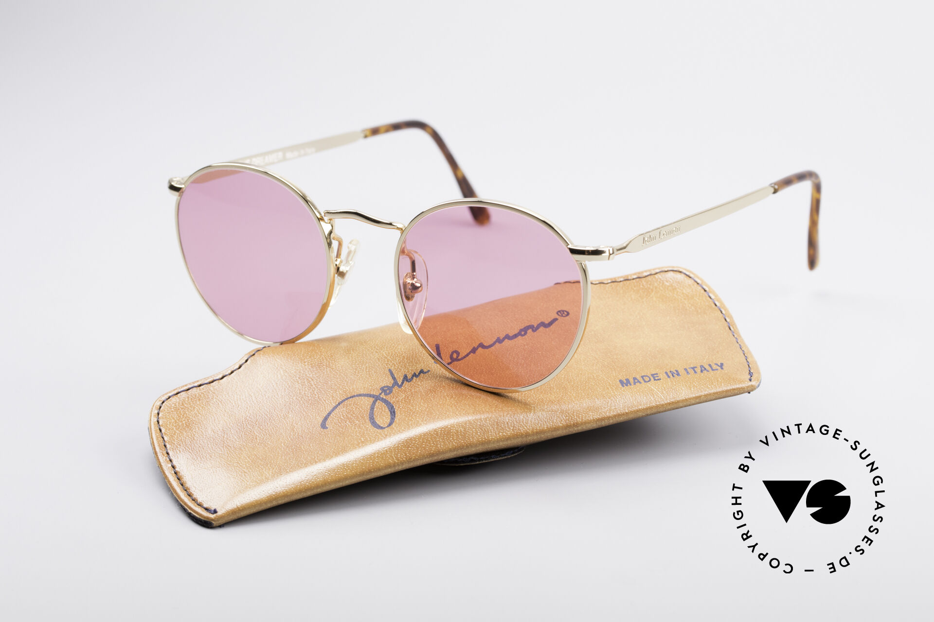 12608 4522 John Lennon The Dreamer Small Pink Glasses Men Women Round Sunglasses