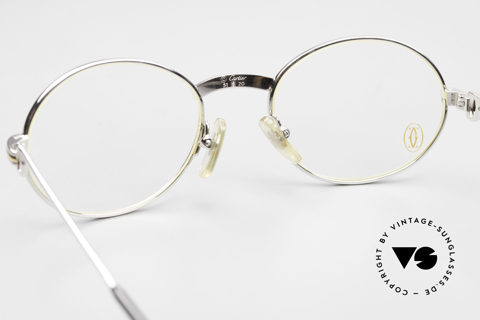 Glasses Cartier Saint Honore M Oval Platinum Luxury Frame