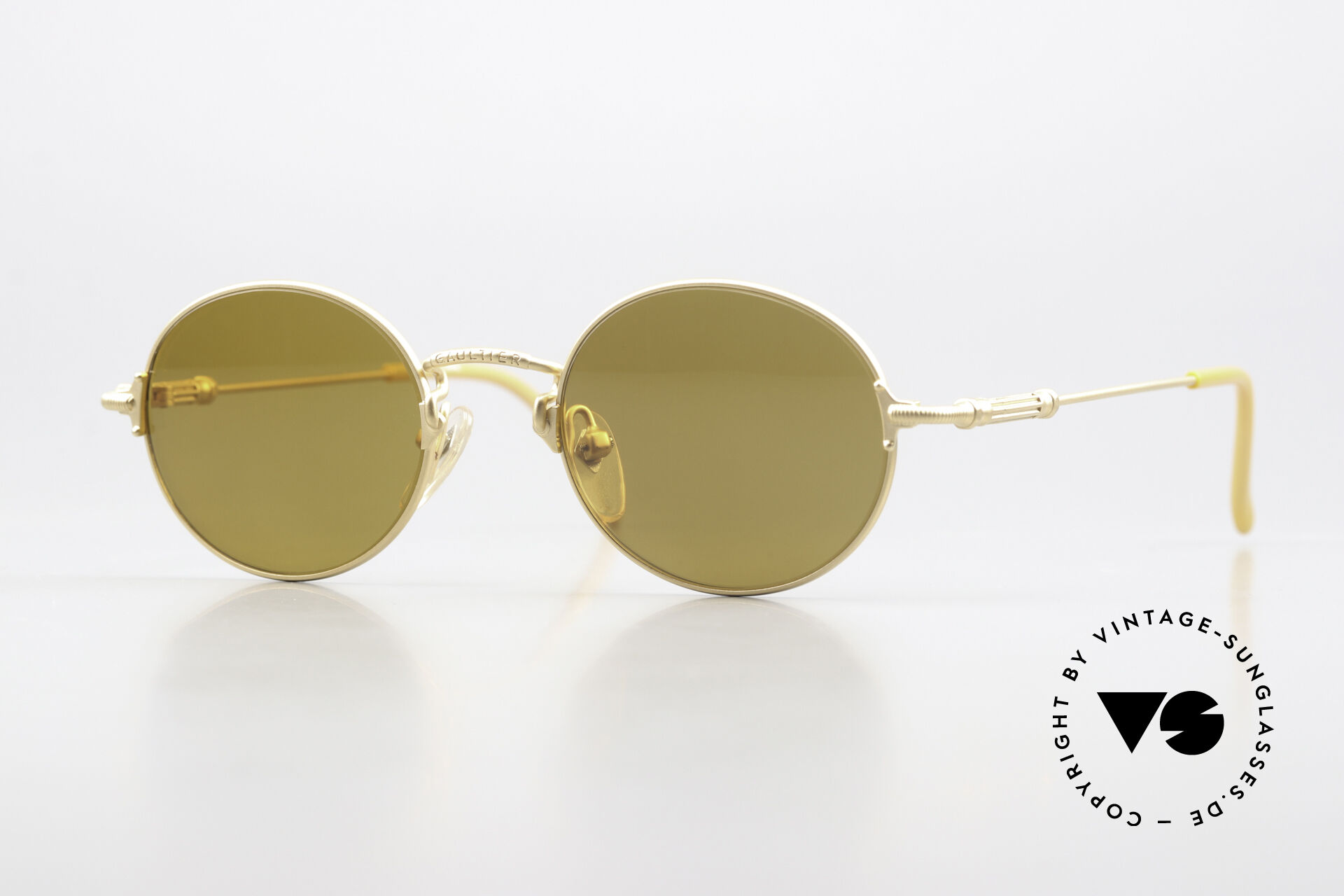 Sunglasses Jean Paul Gaultier 55-6109 Matte Gold And Polarized