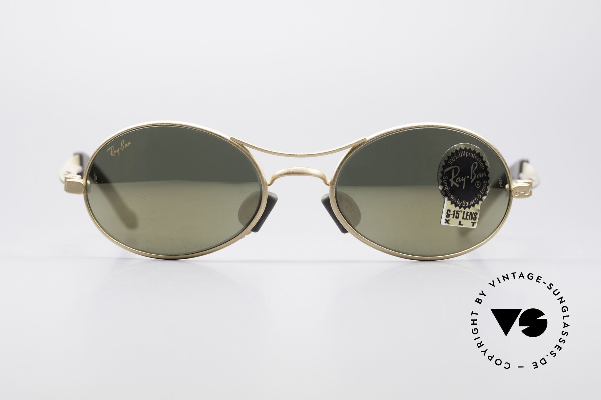 Sunglasses Ray Ban Orbs 9 Base Oval Gold Mirror B&L USA Shades