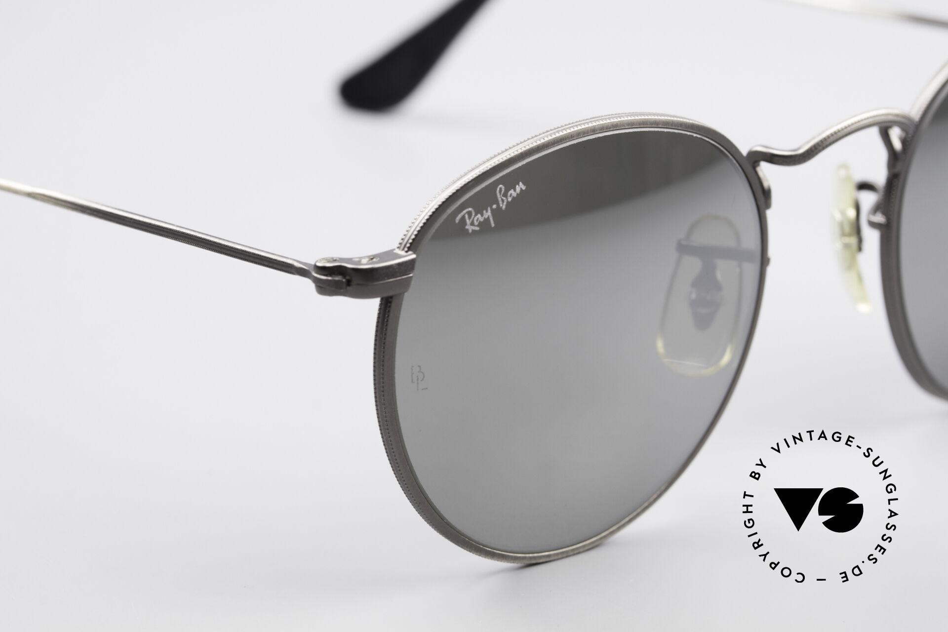 Ray Ban Round Metal 47 Mirrored B L USA Sunglasses