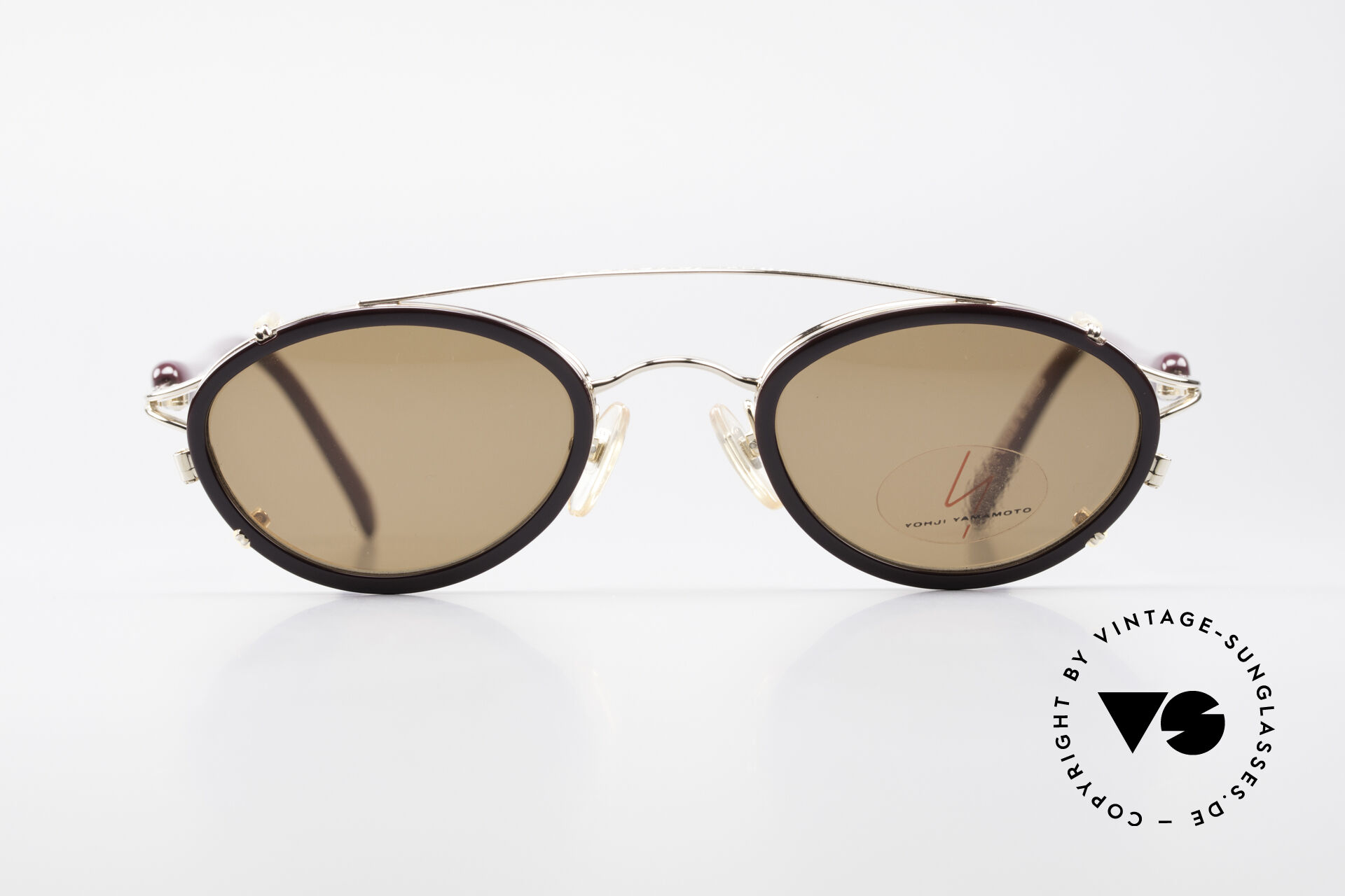 Sunglasses Yohji Yamamoto 51-7210 Clip-On 90's No Retro Frame