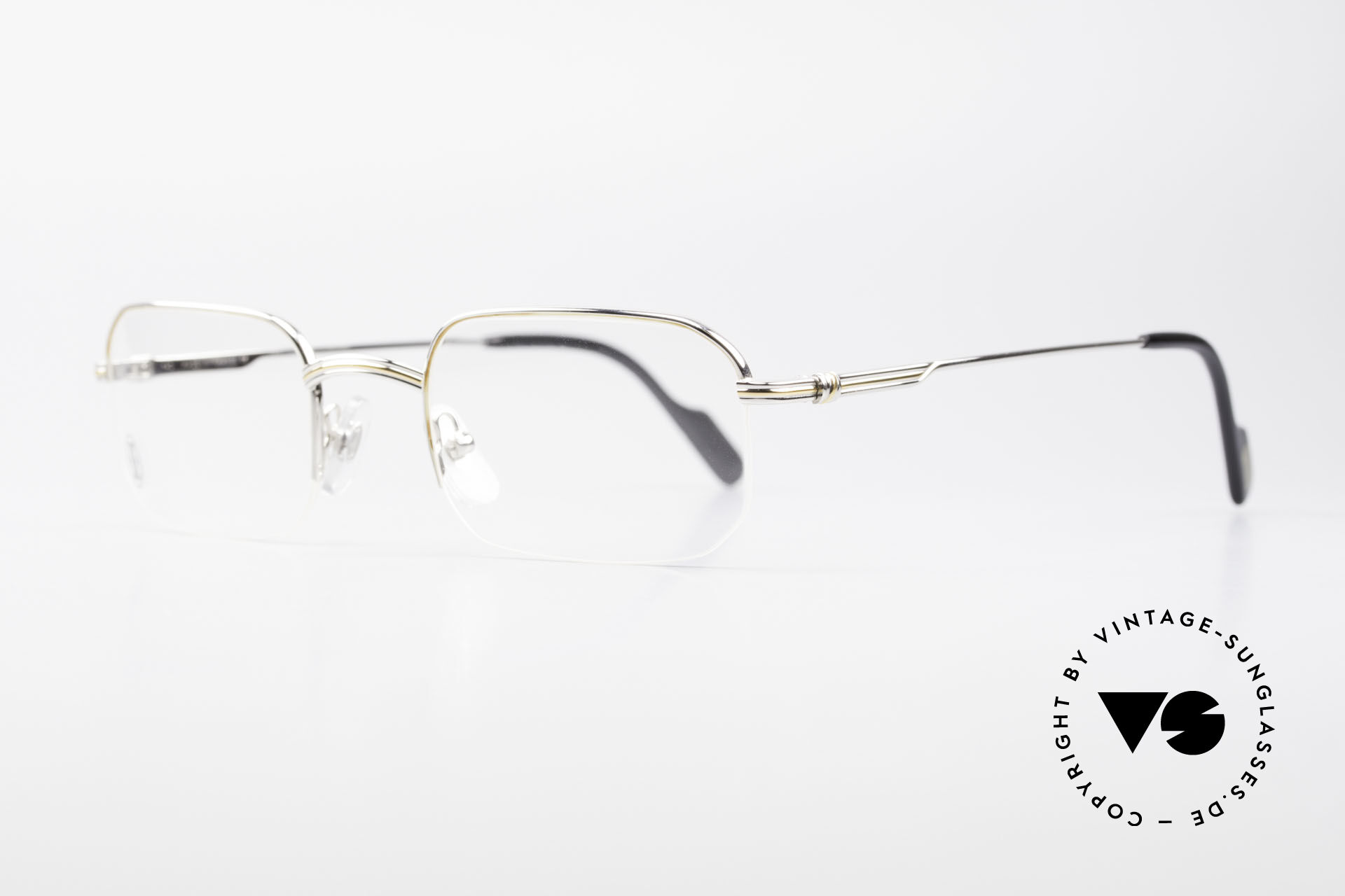 Cartier Broadway Semi Rimless Platinum Frame