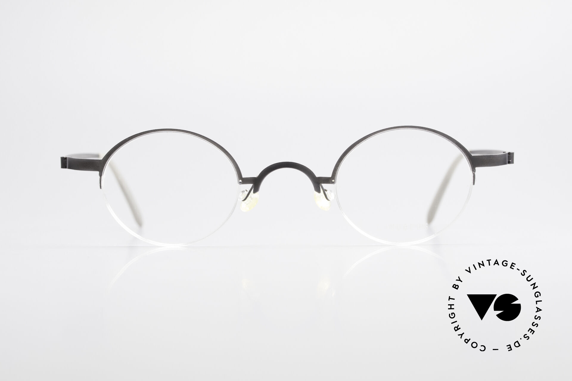 Men's round titanium eyeglass frames on sale