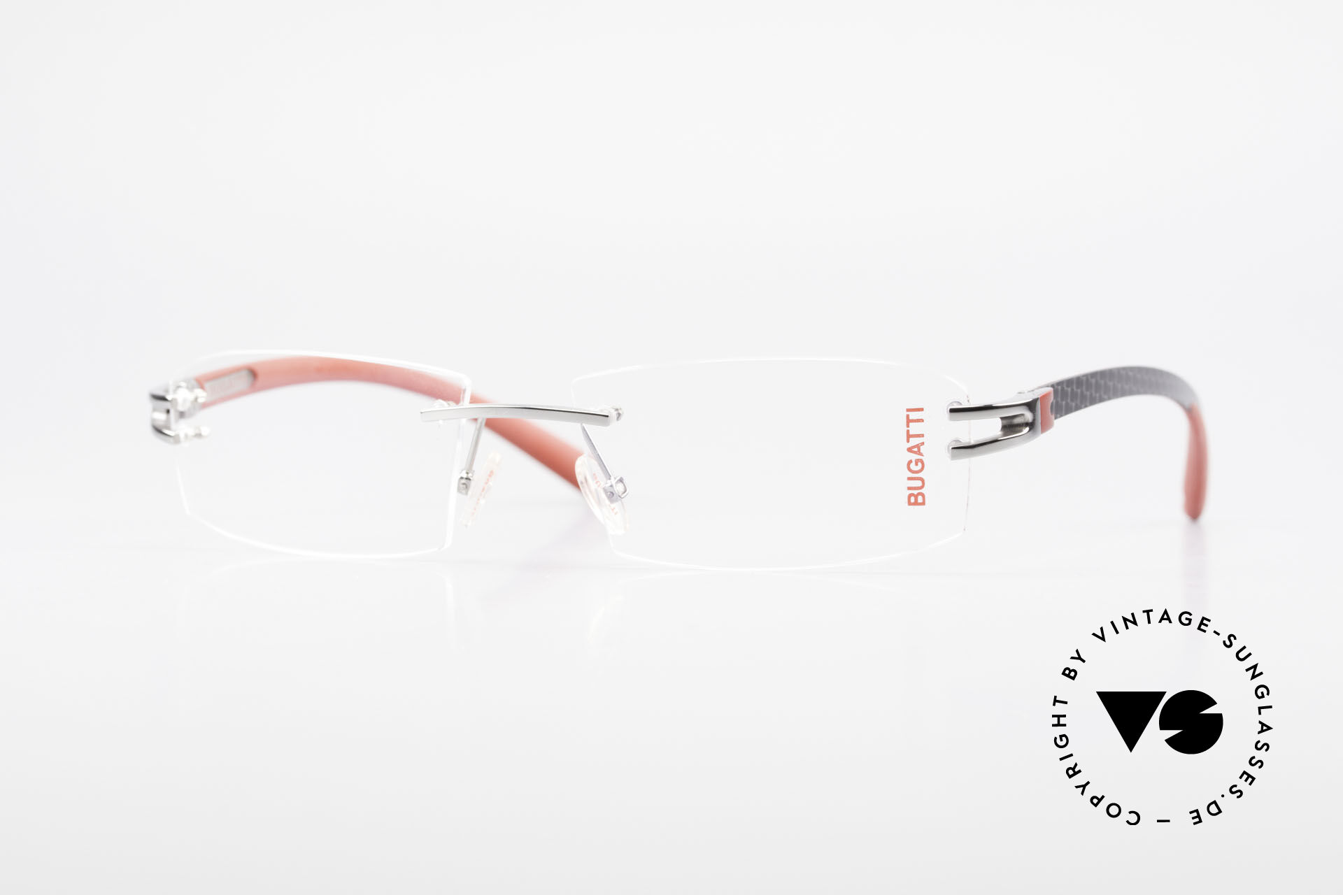 Red rimless outlet eyeglass frames