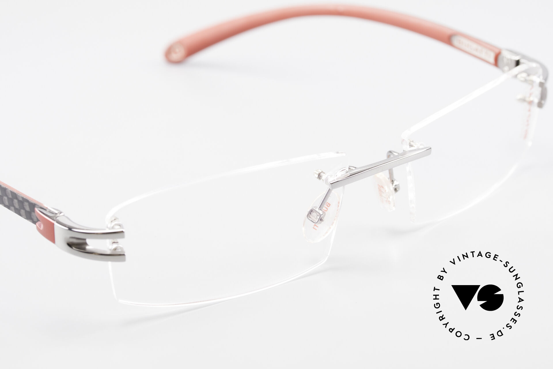 Glasses Bugatti 464 Rimless Eyeglasses Ruthenium
