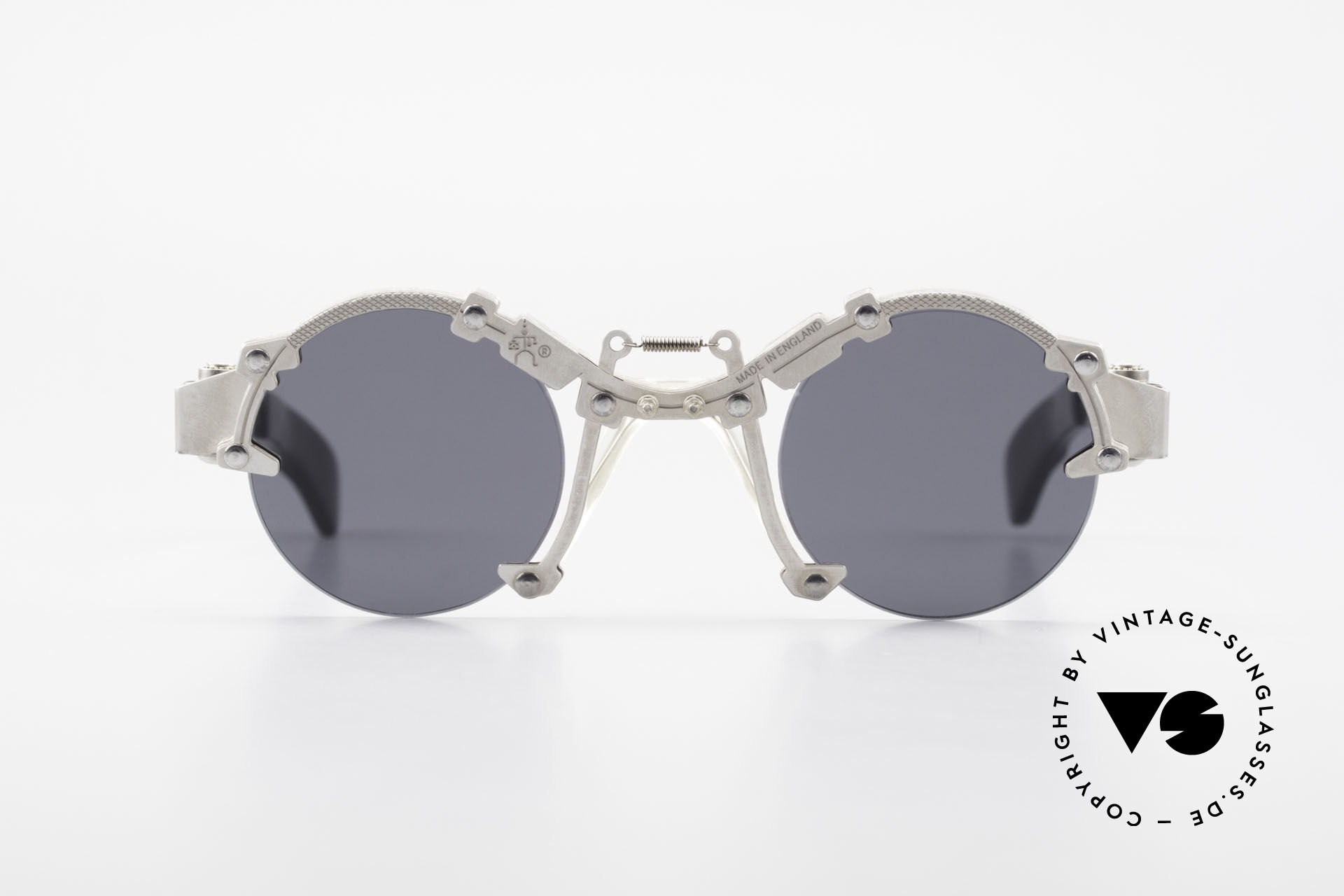 Hi Tek round silver metal sunglasses cult-17 unusual unique