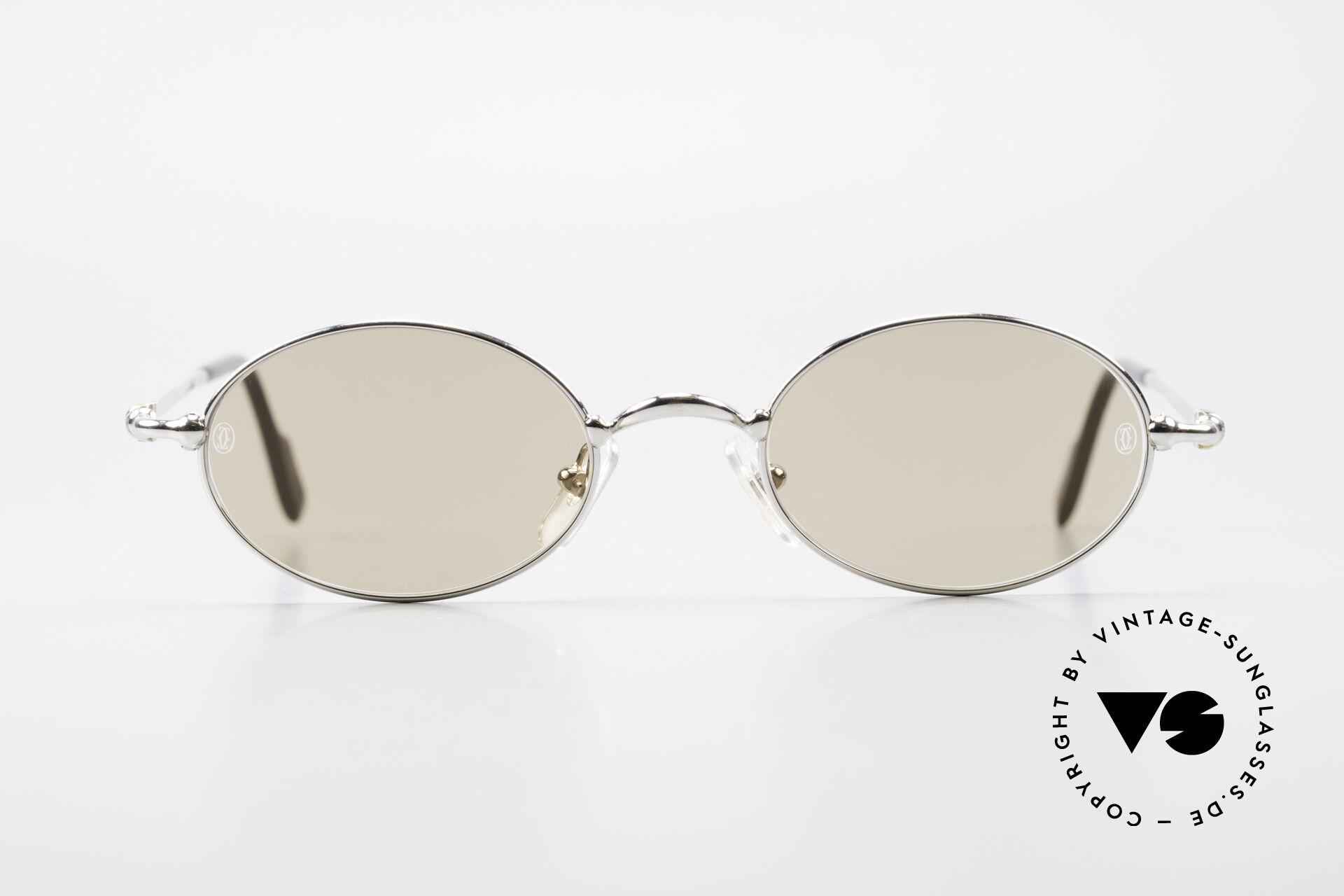Sunglasses Cartier Filao Oval Platinum Sunglasses 90