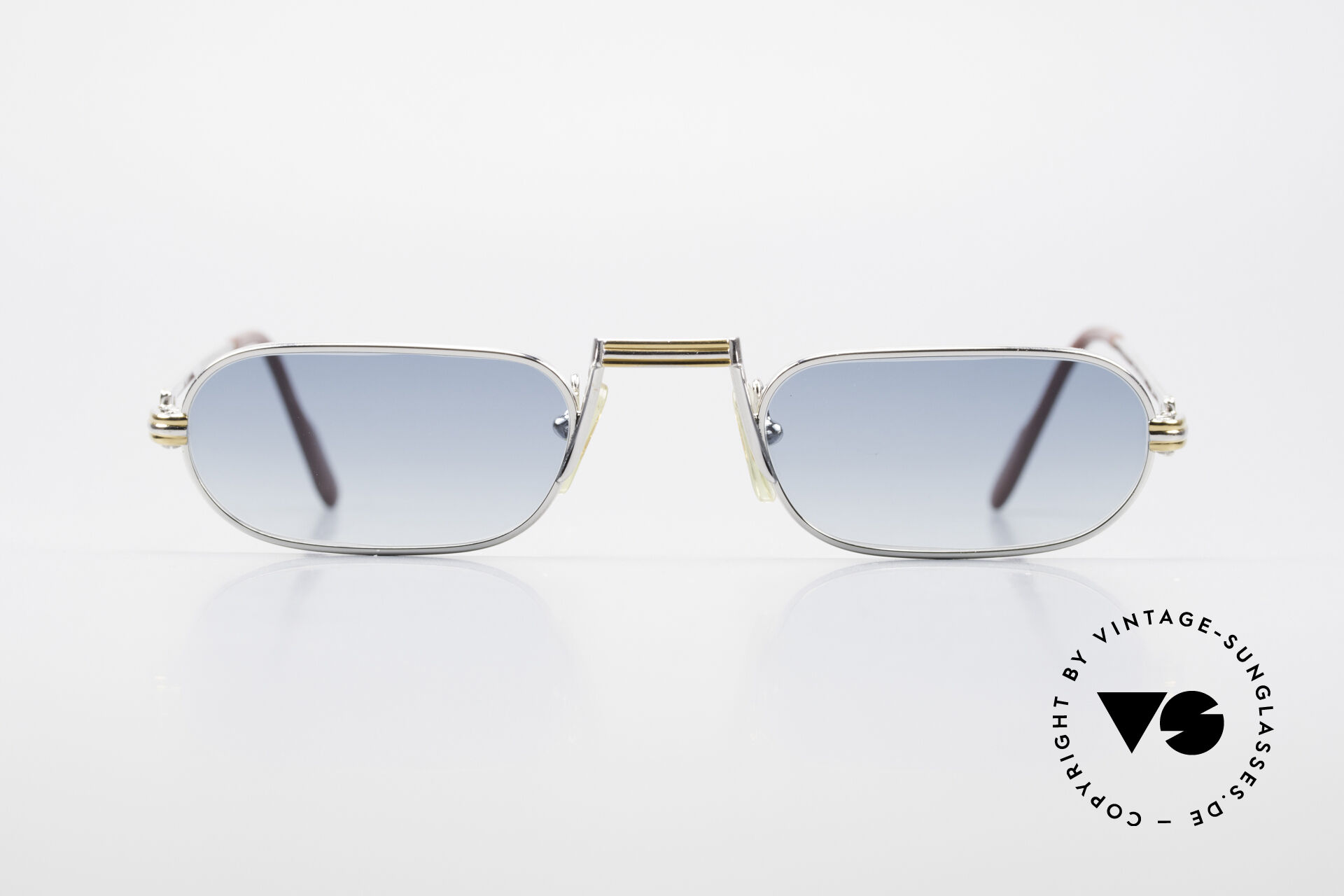 Sunglasses Cartier Demi Lune LC Platinum Reading Frame 1987 display picture 2