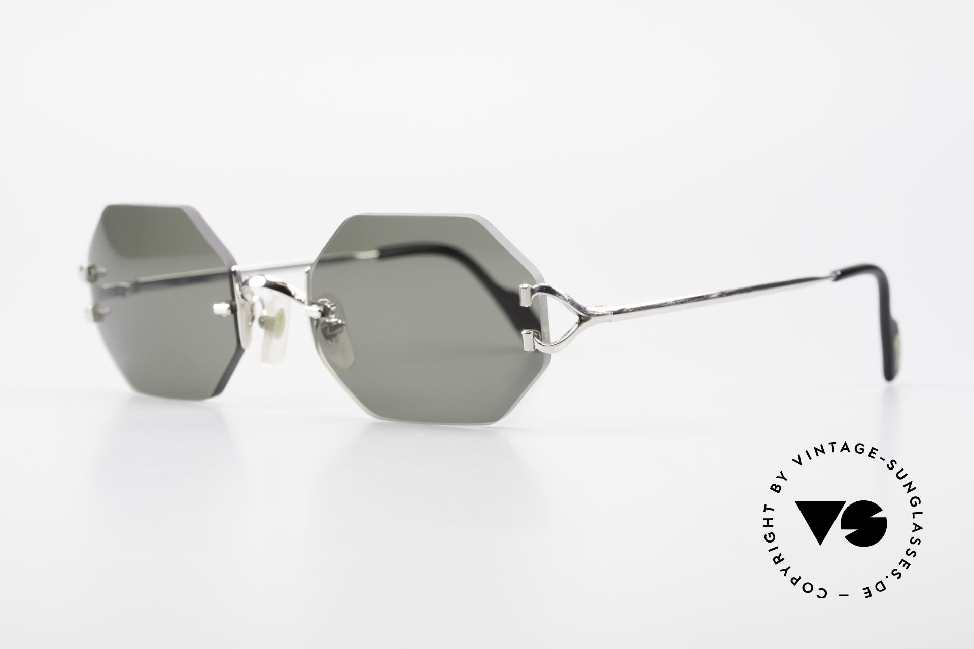 Cartier square rimless sales sunglasses