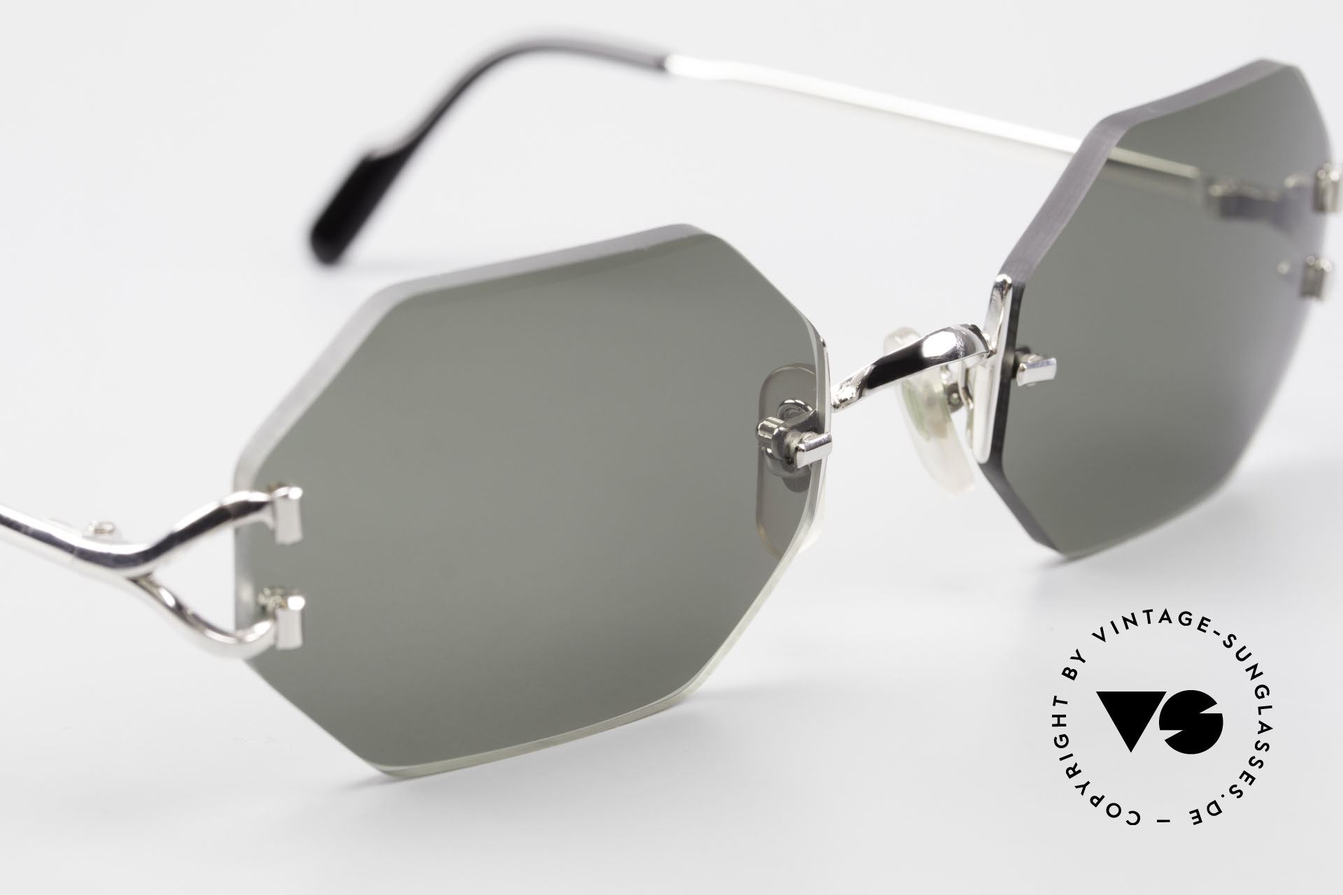 Cartier Rimless Octag M Octagonal Luxury Sunglasses