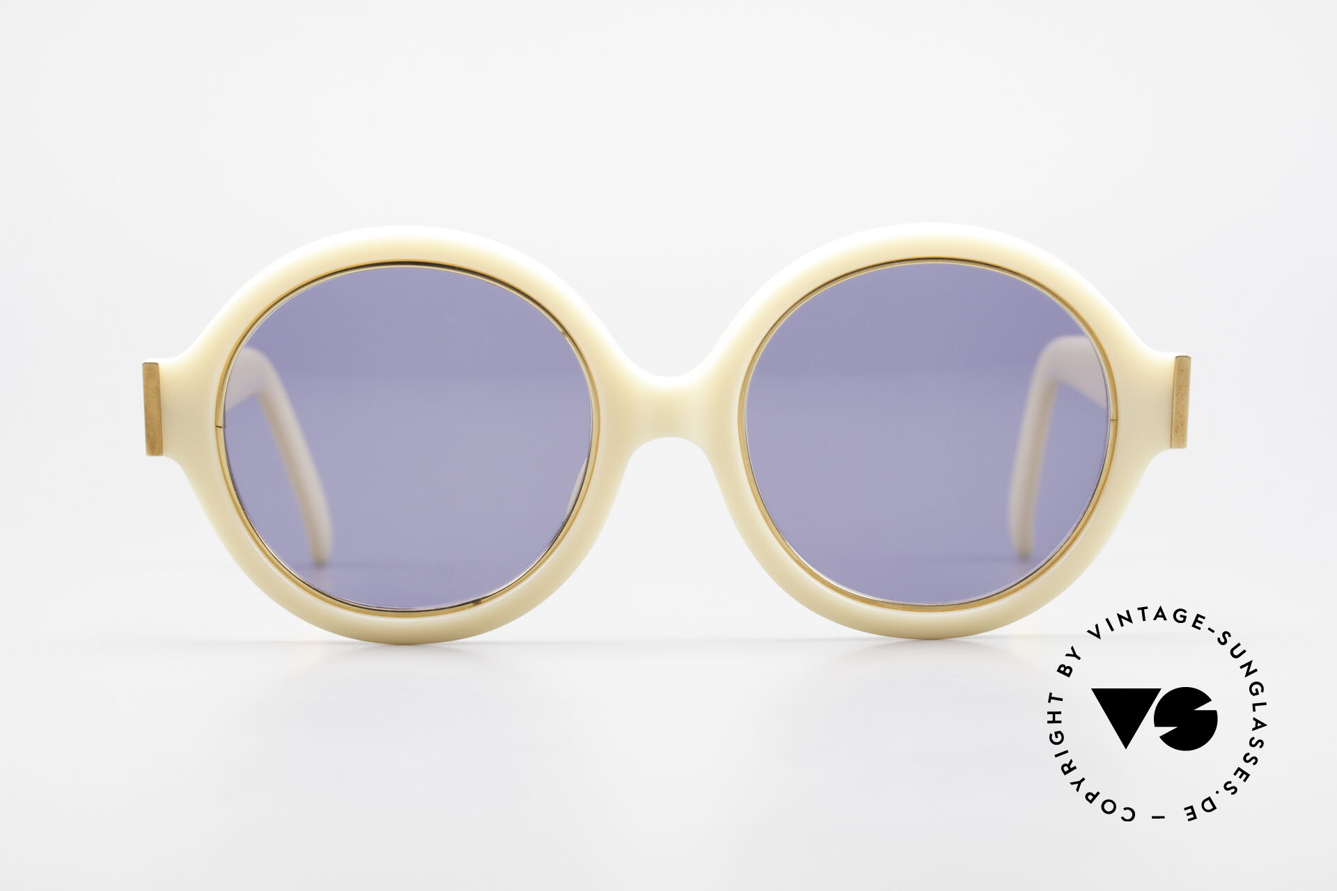 Dior Round Designer Sunglasses Authentic Dior Black Acetate and Gold Round Framed  main image 3