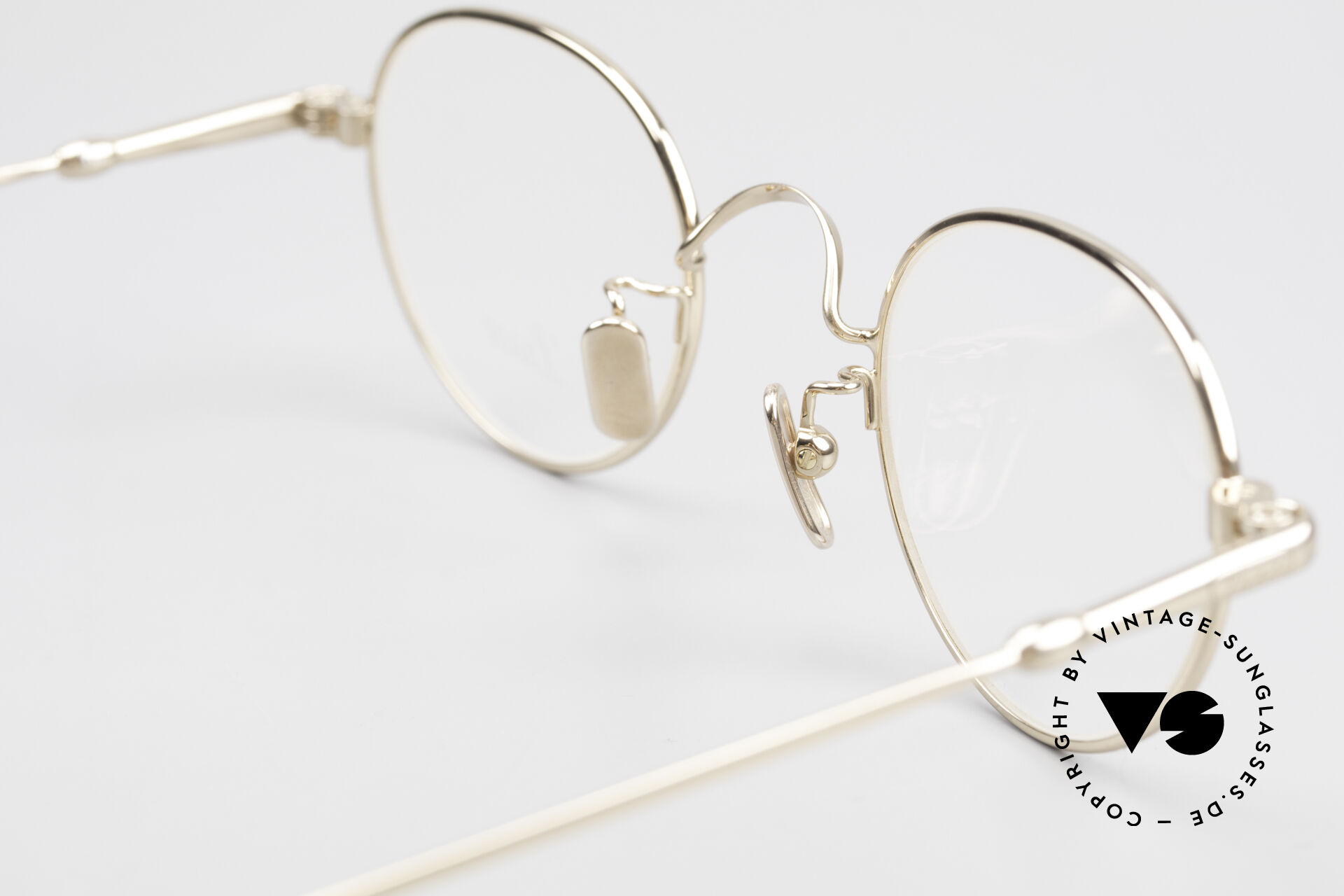 Glasses Lunor V 107 Panto Eyeglasses Gold Plated