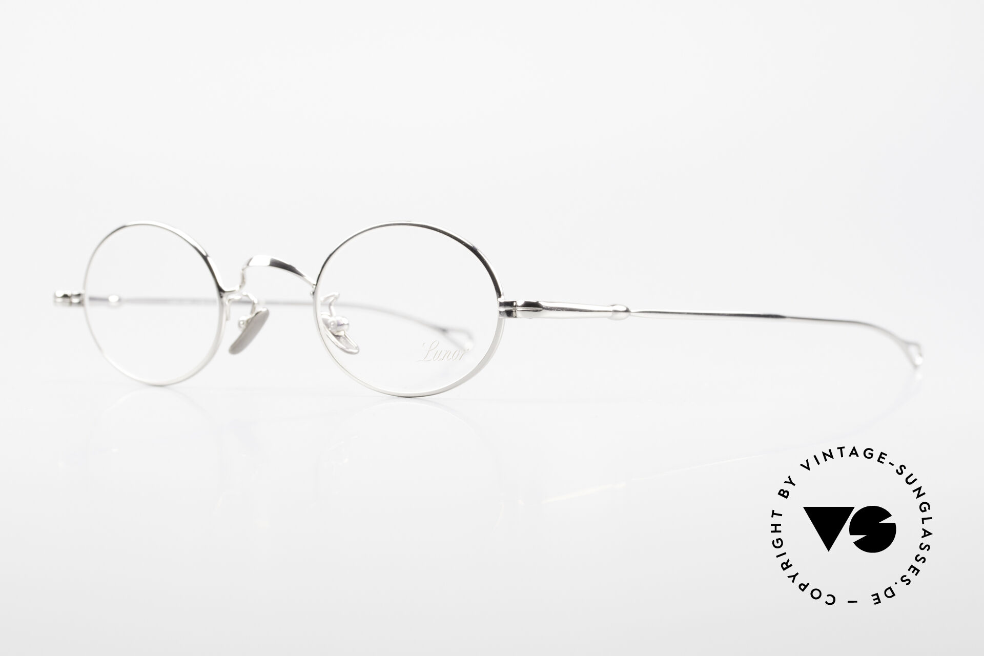 Glasses Lunor V 100 Oval Vintage Glasses Platinum