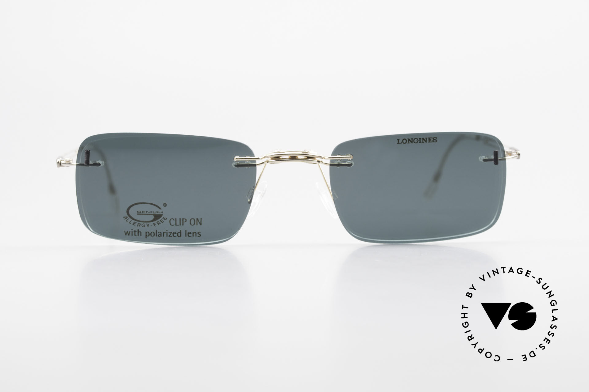Sunglasses Longines 4367 Polarized Glasses Rimless 90s display picture 1