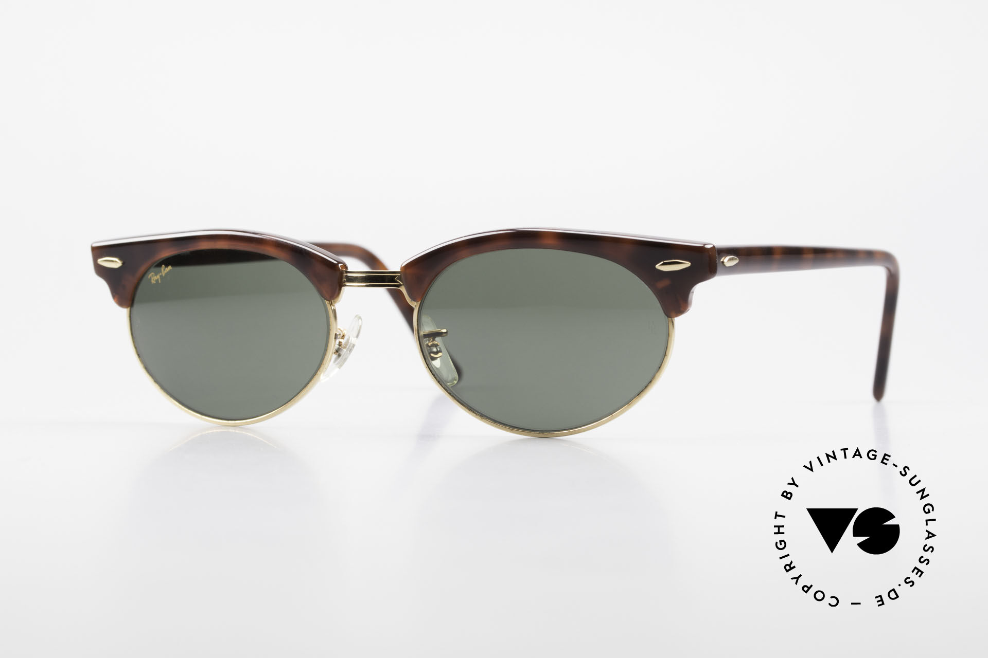 For nylig Necessities Logisk Sunglasses Ray Ban Clubmaster Oval 80's Bausch & Lomb Original