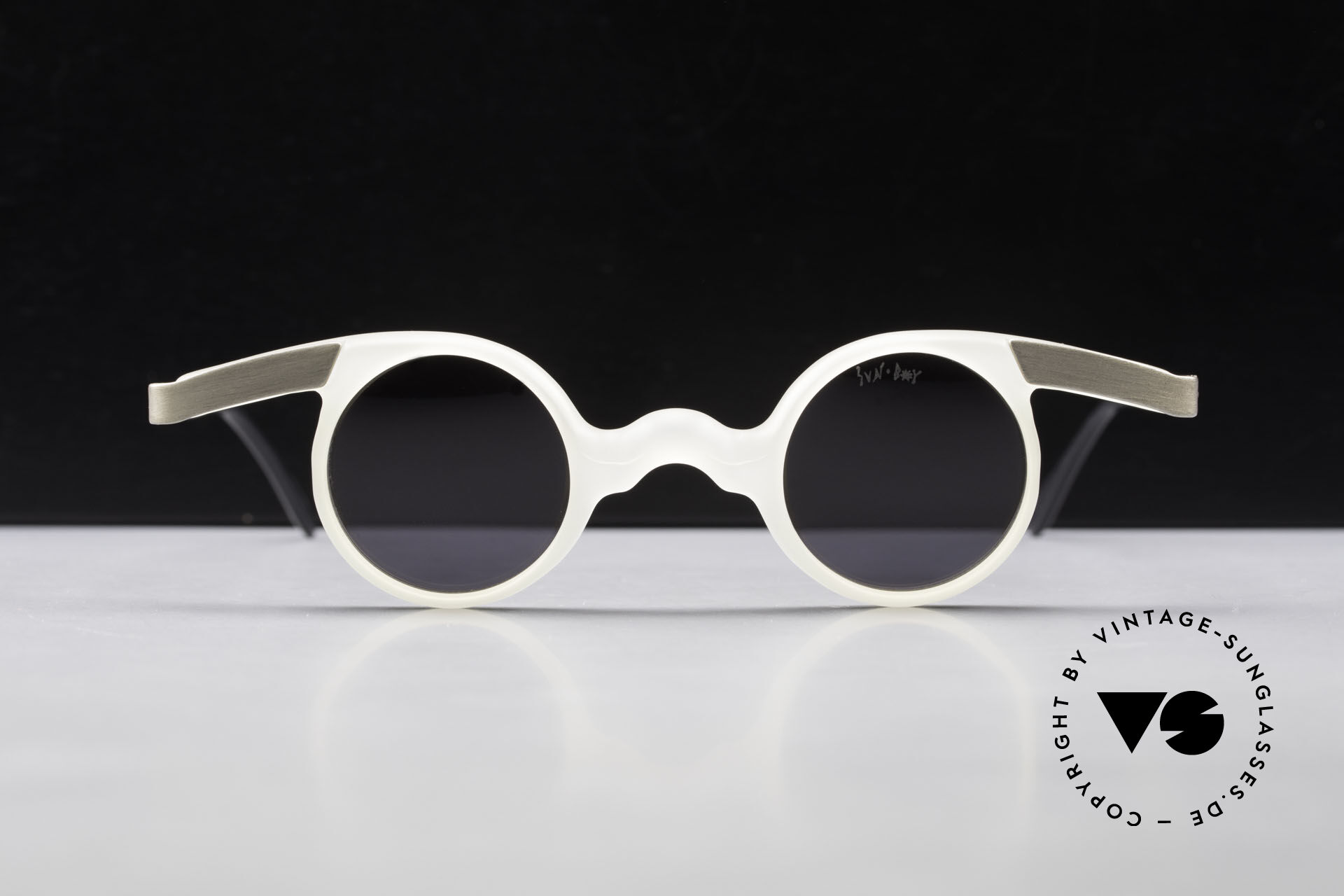 Gold Square Aviator with Brow Bar and Glass Lens Vintage