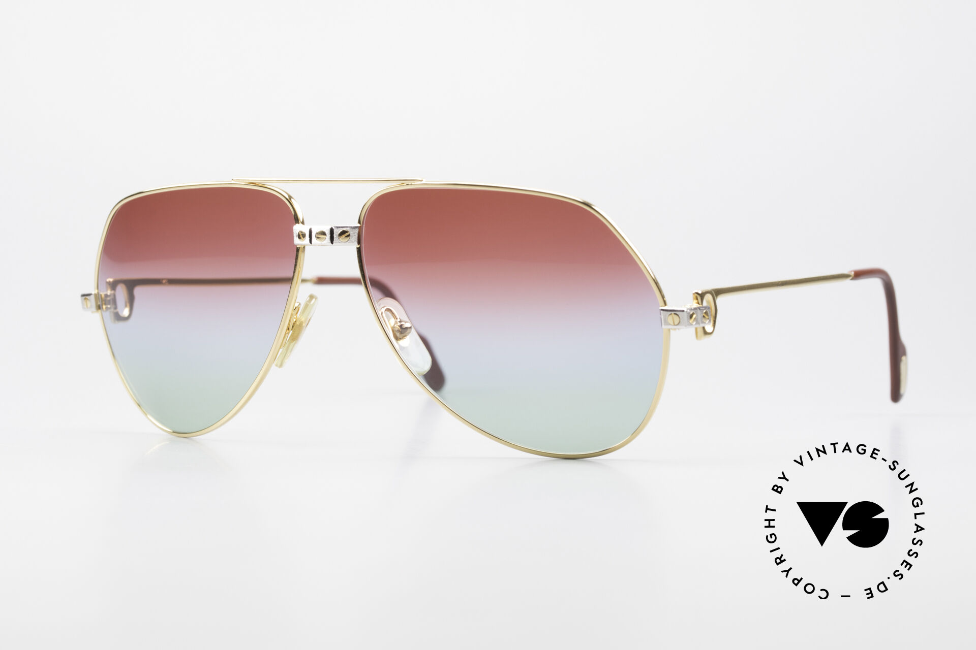 Sunglasses Cartier Vendome Santos - L Unique Bordeaux Polar Lights