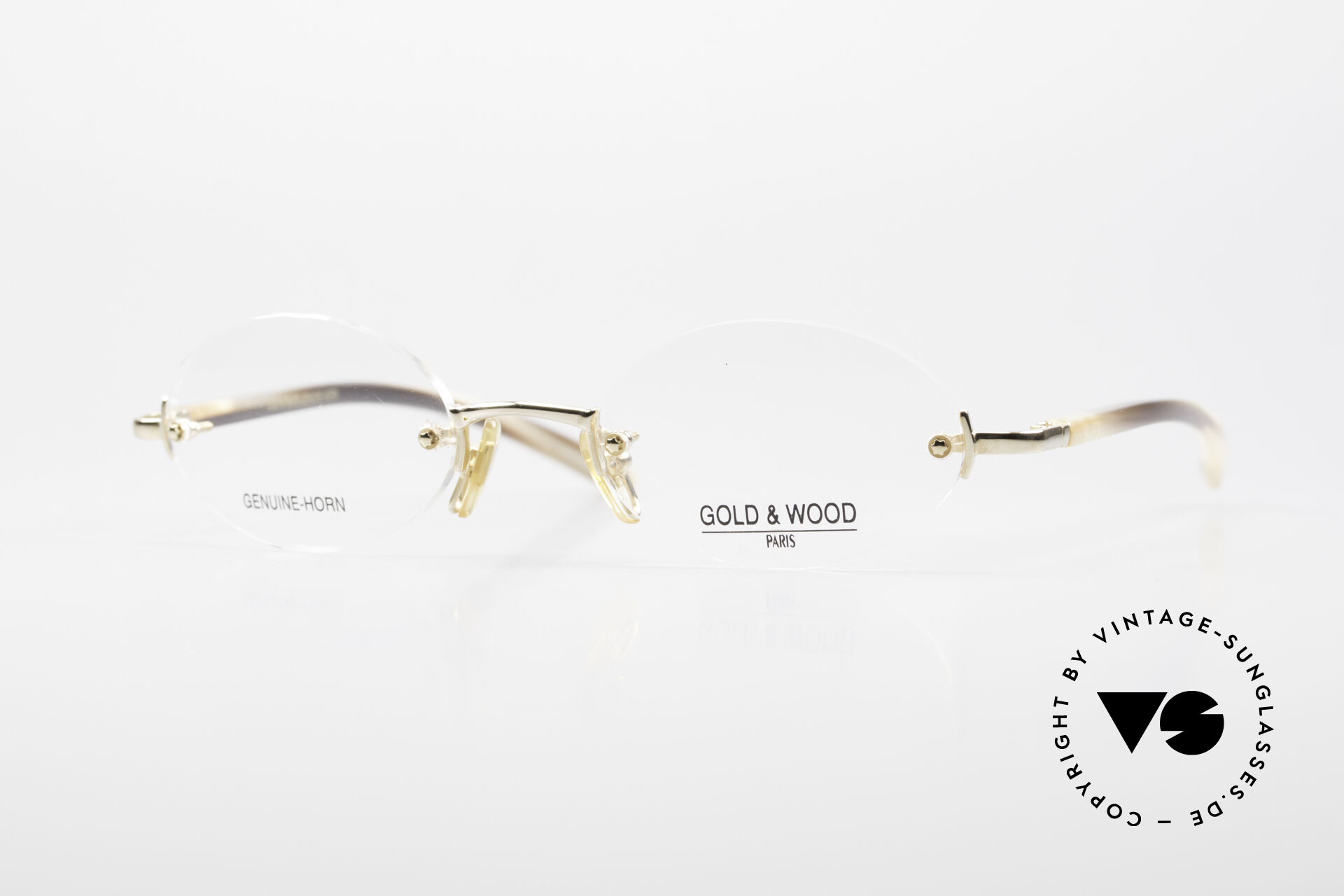 Rimless hotsell gold glasses