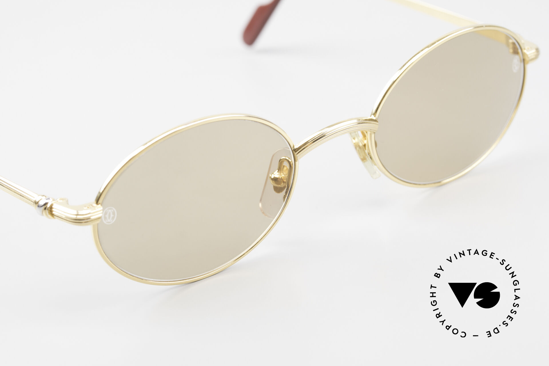 Sunglasses Cartier Sorbonne Oval Luxury Frame 90's