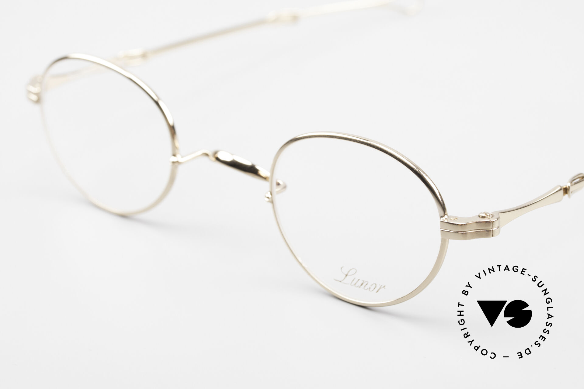 Glasses Lunor I 20 Telescopic Sliding Temples Gold Plated
