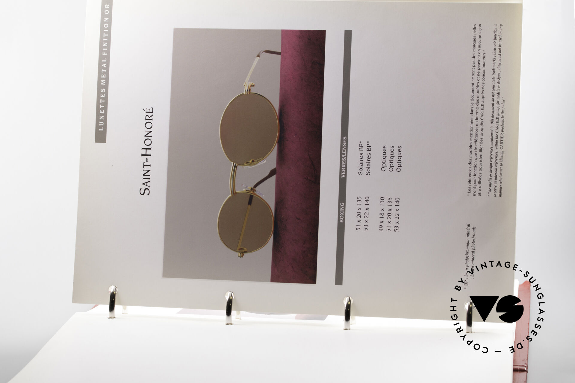 Lunette cartier bois best sale et or vintage