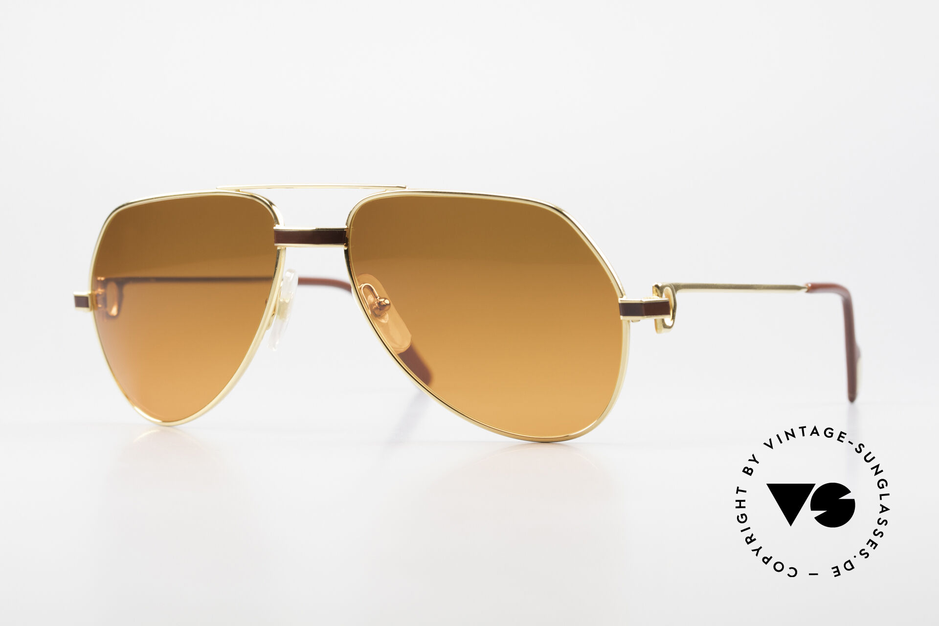 Sunglasses Cartier Vendome Laque S Luxury 80 s Aviator Sunglasses