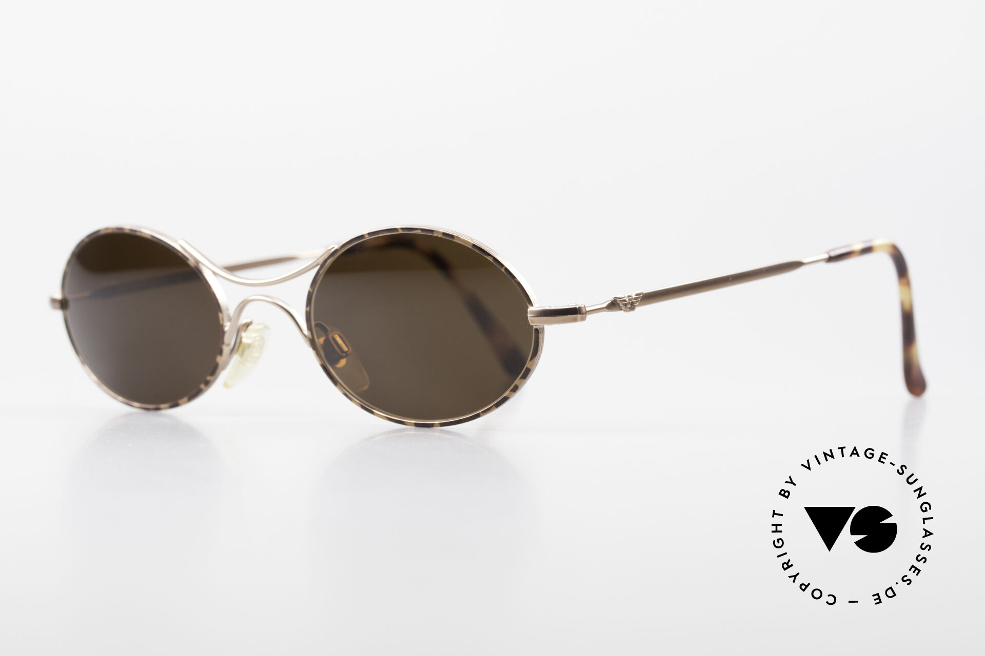 Giorgio armani wire shop framed round glasses