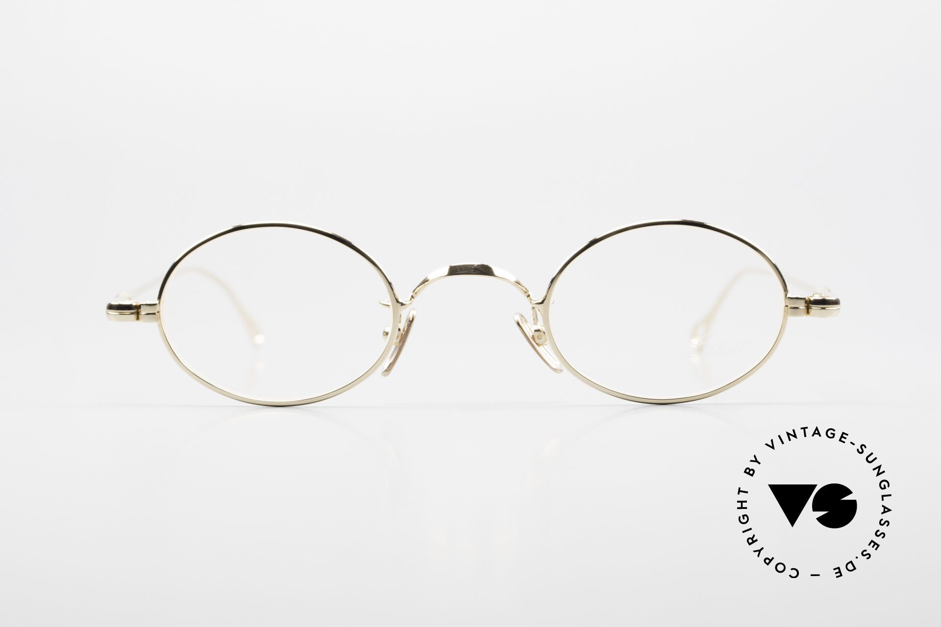 Glasses Lunor V 101 Small Oval Frame Gold Plated