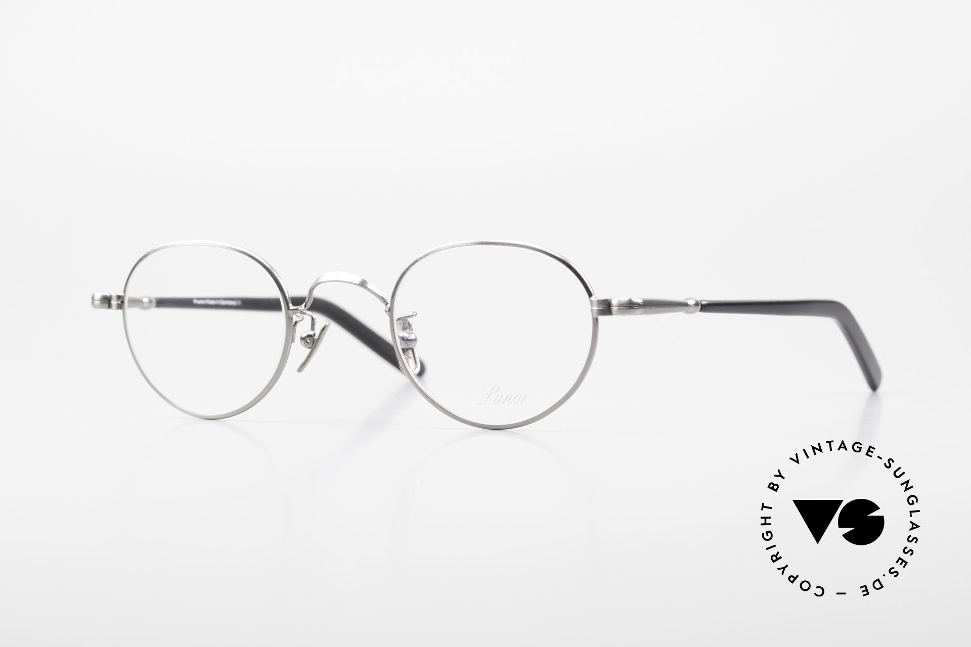 Glasses Lunor VA 107 Panto Style Antique Silver AS