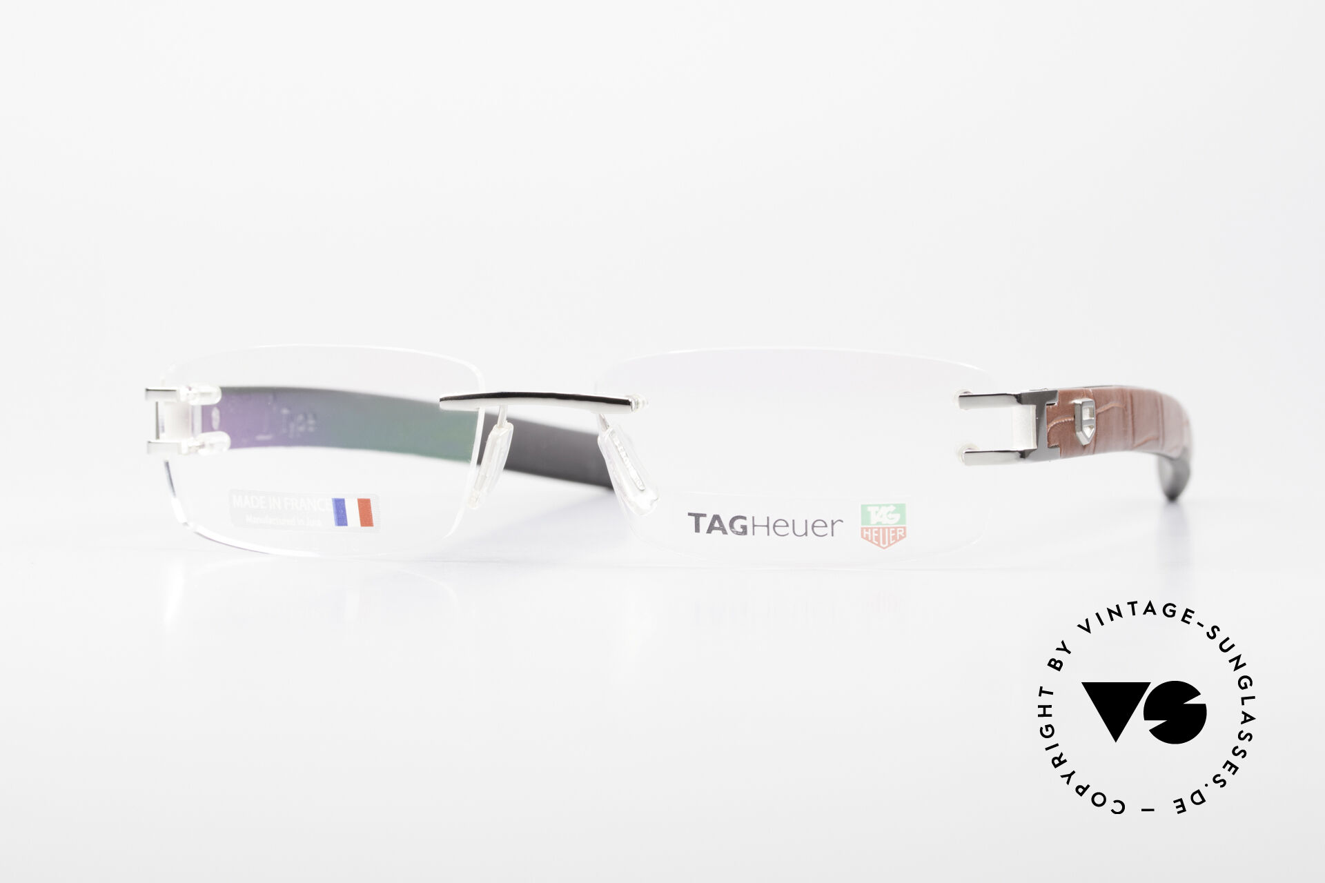 Tag Heuer L Type 0113 Alligator Leather Rimless Frame