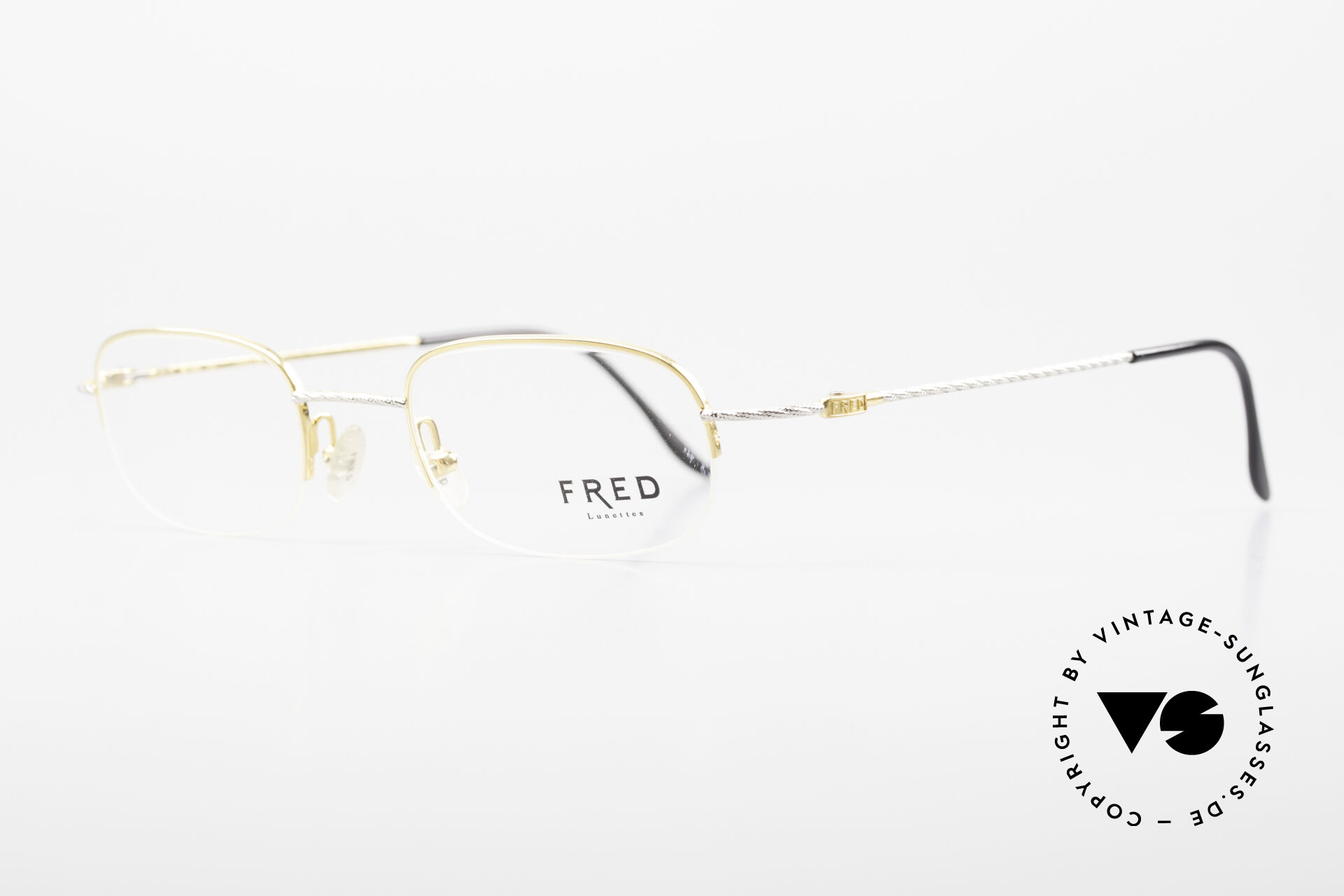 Glasses Fred F10 L03 Semi Rimless 90 s Luxury Frame