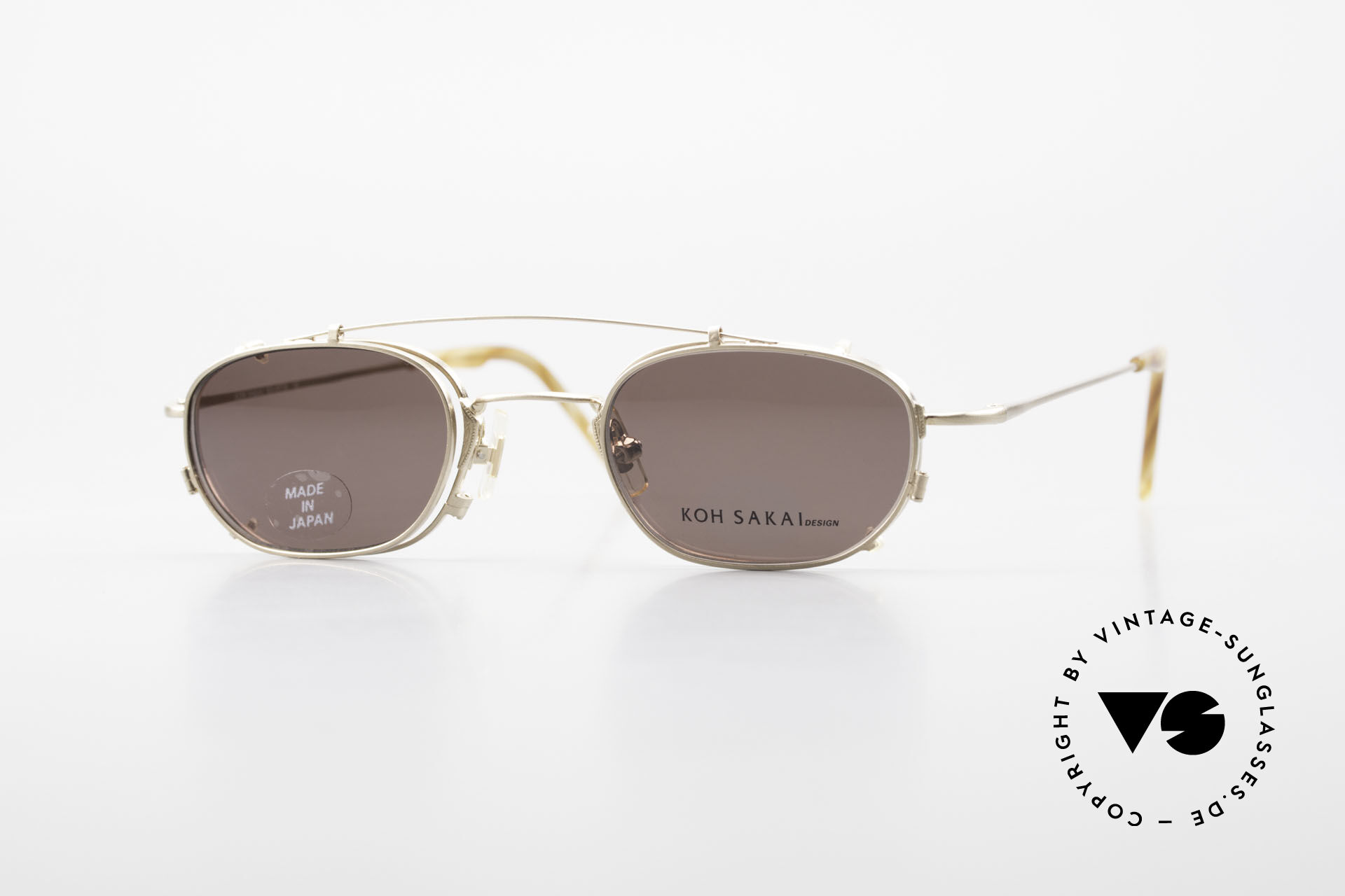 moca　kiso ゴールドクラウン Sunglasses Koh Sakai KS9832 Vintage Glasses With Clip On