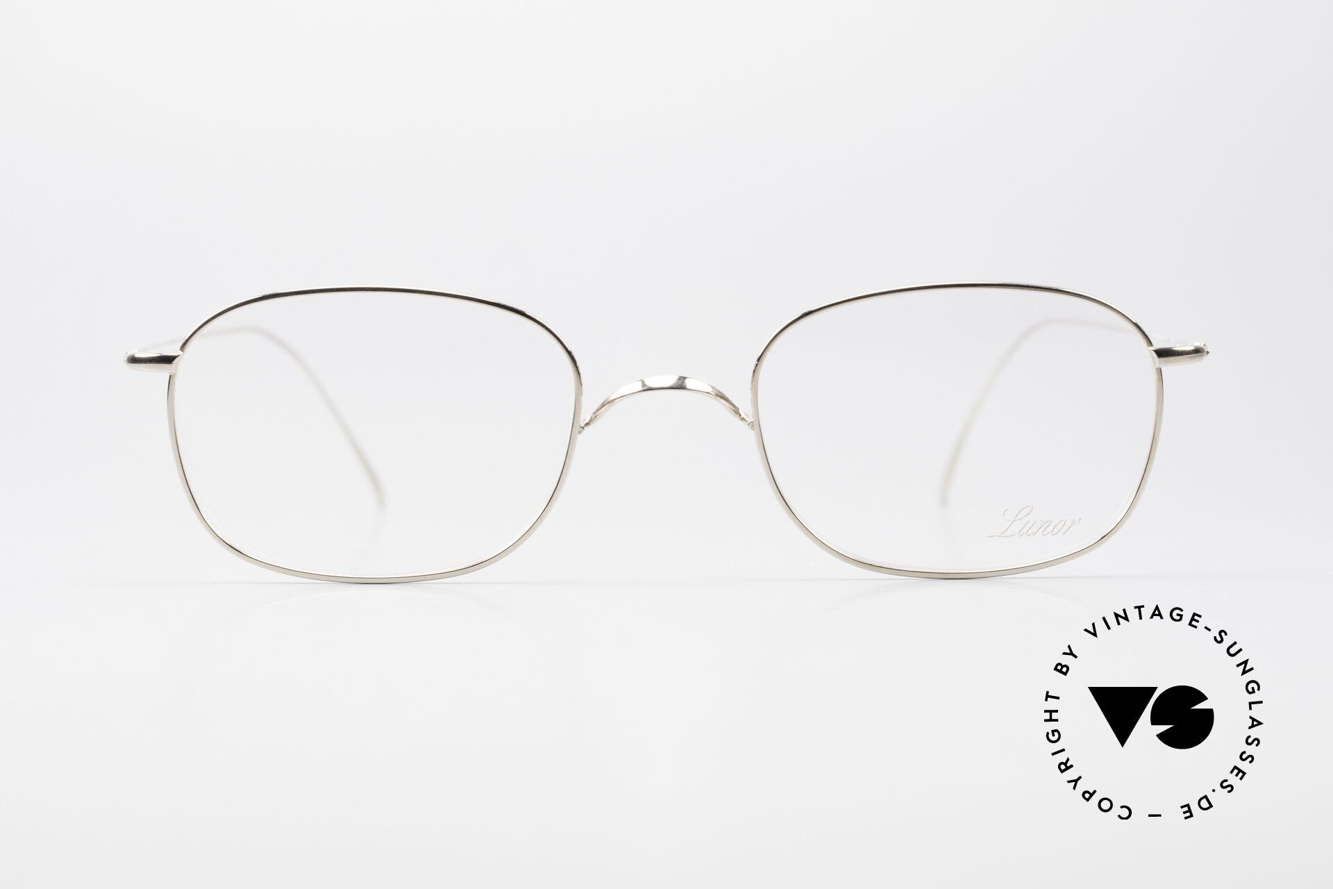 Glasses Lunor Advantage 423 GP Square Titan Frame Gold Plated