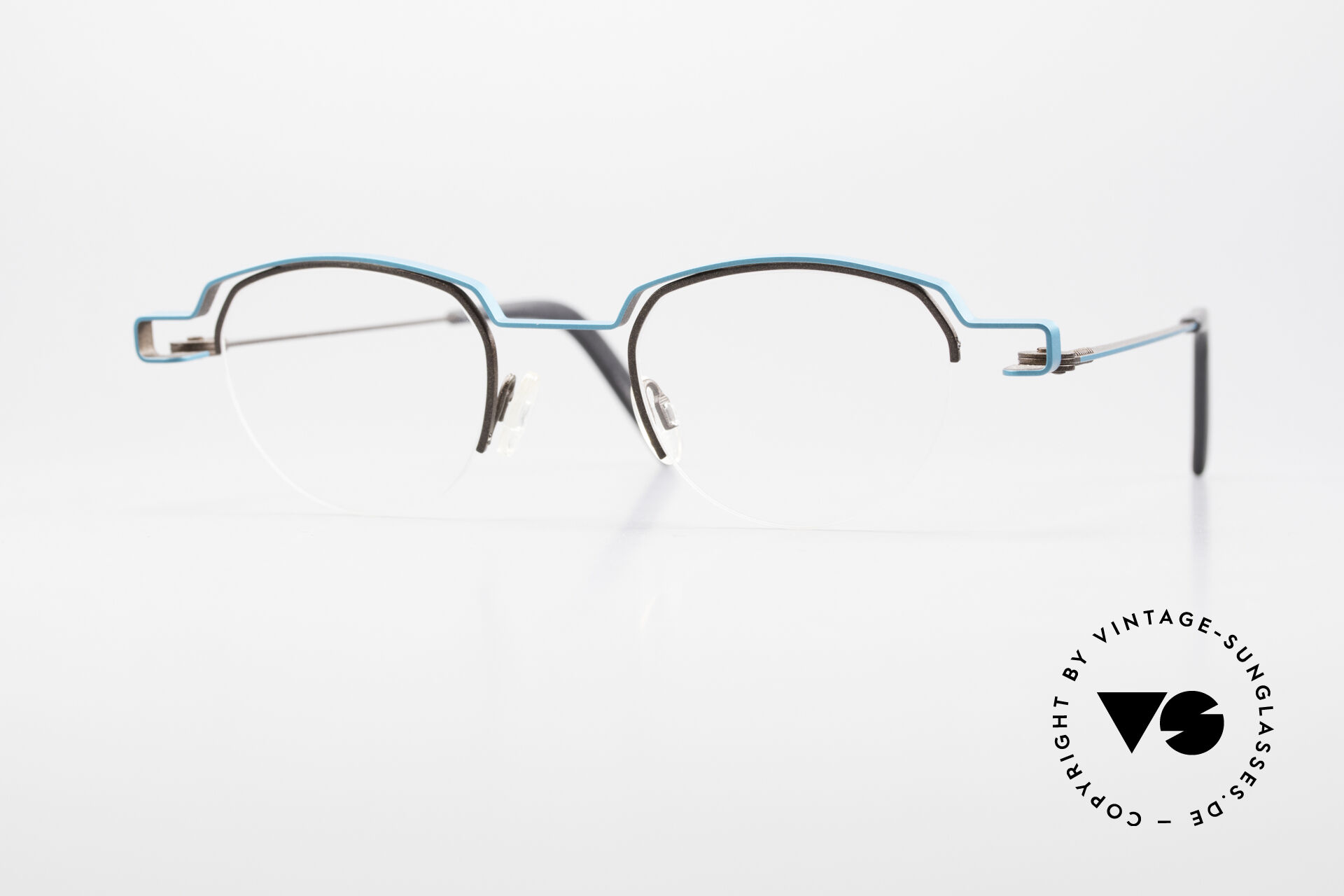 Glasses Theo Belgium Puree Nylor Panto Frame Semi Rimless