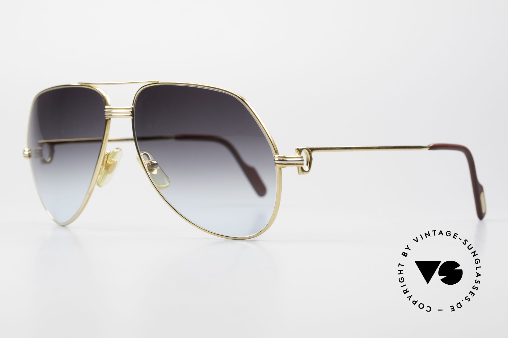 Sunglasses Cartier Vendome LC L From Gray To Blue Gradient