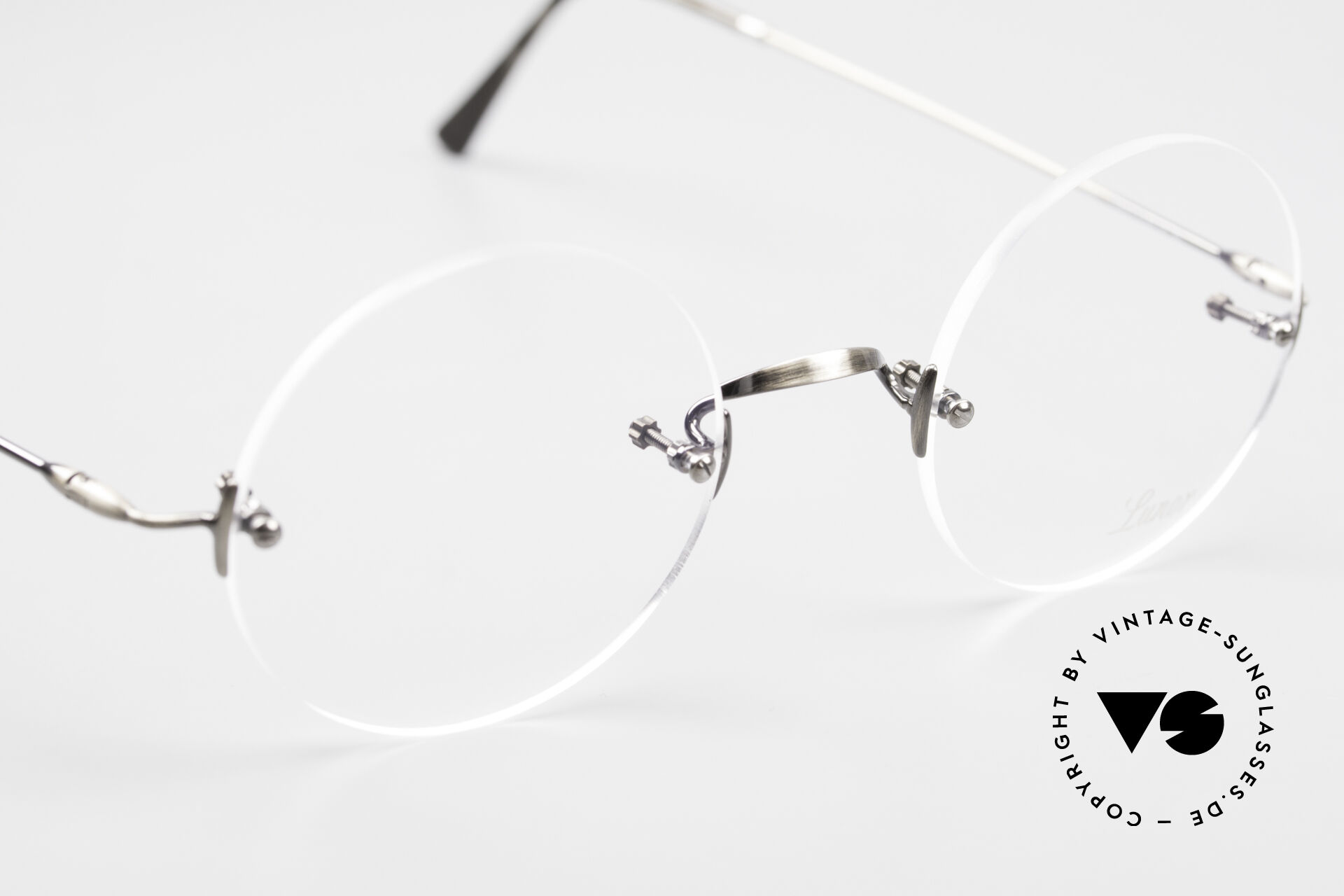 Glasses Lunor Classic Round AS Steve Jobs Glasses Antique Silver