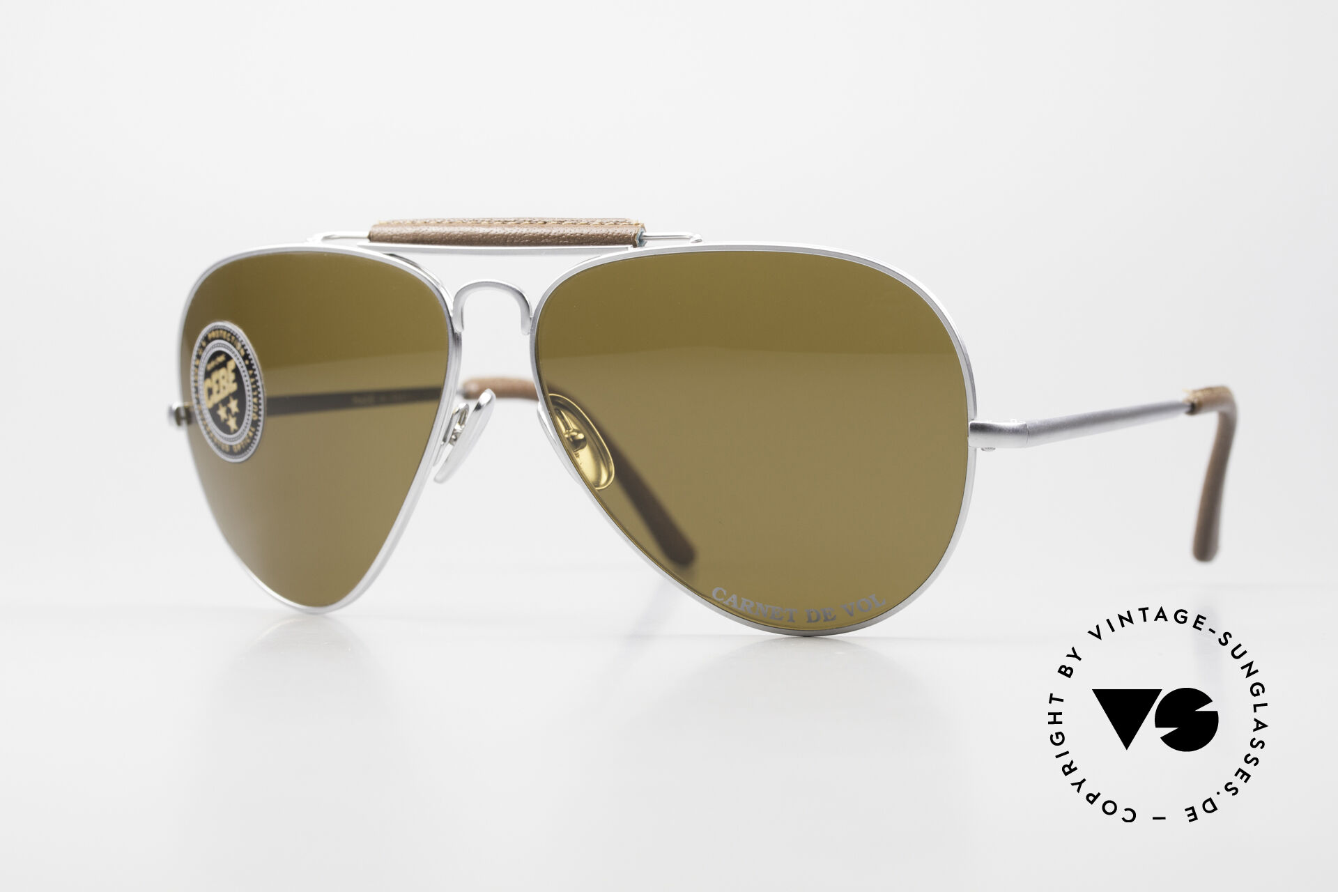 Falde sammen svamp Jeg vil være stærk Sunglasses Cebe 309 Leather Aviator Carnet De Vol