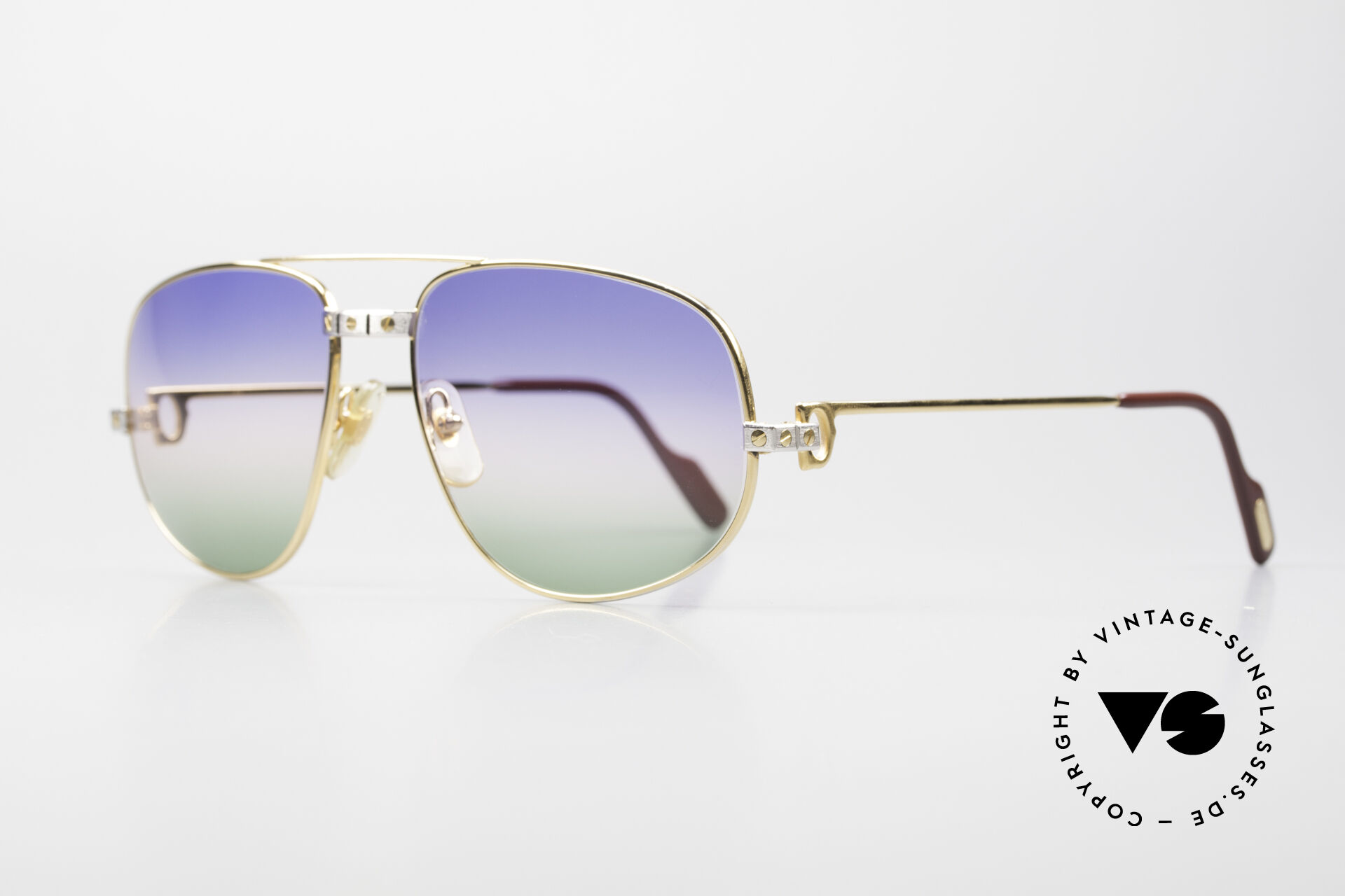 Sunglasses Cartier Romance Santos XL 80s Luxury Vintage Sunglasses