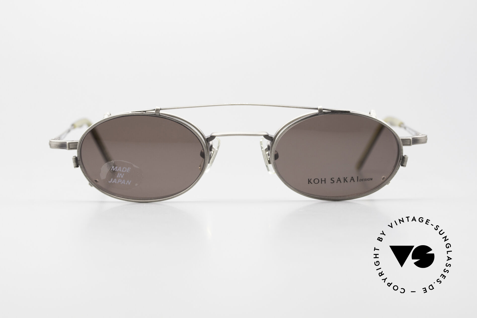 Sunglasses Koh Sakai KS9701 Clip On Titanium Frame Oval 90's