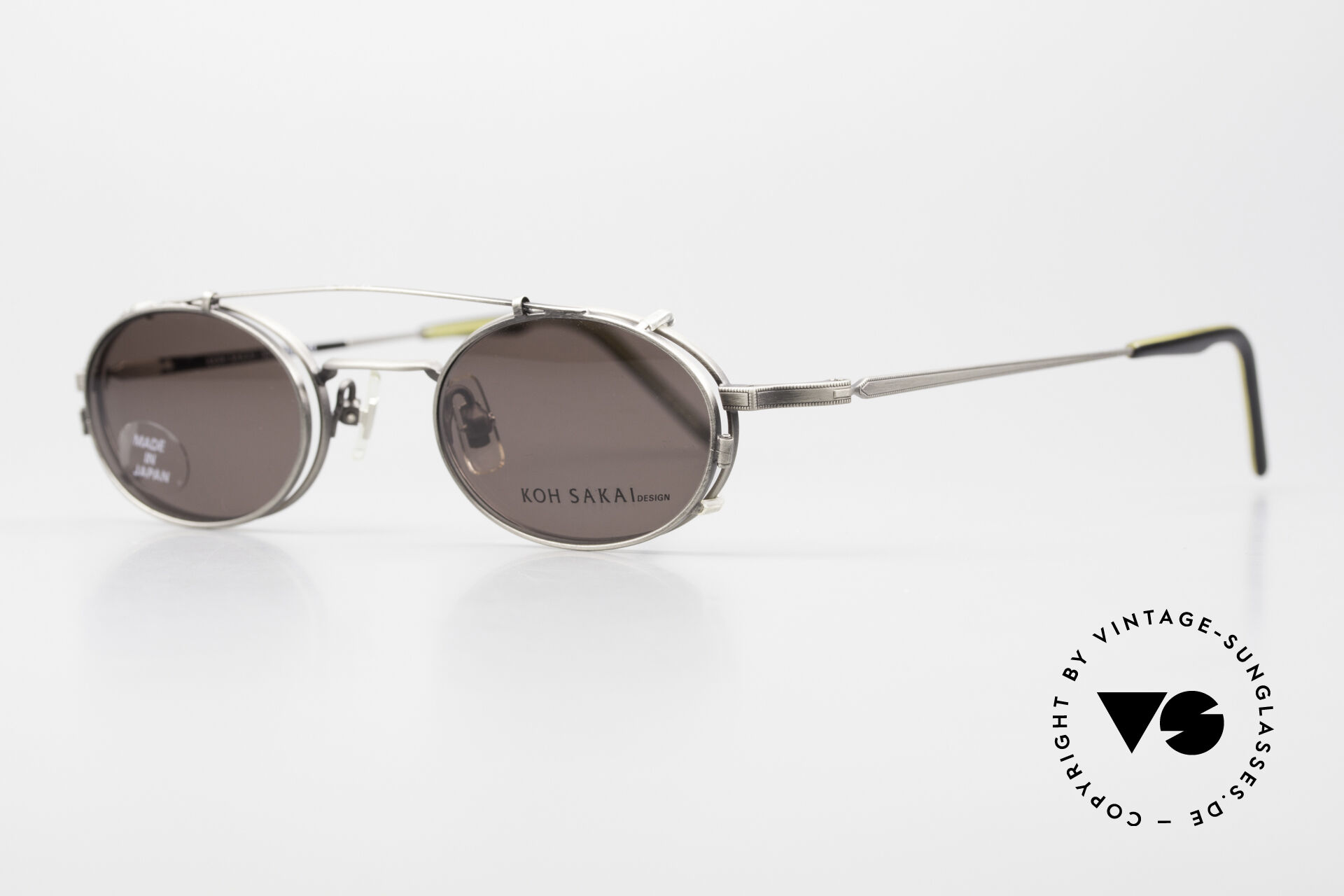 Sunglasses Koh Sakai KS9701 Clip On Titanium Frame Oval 90 s