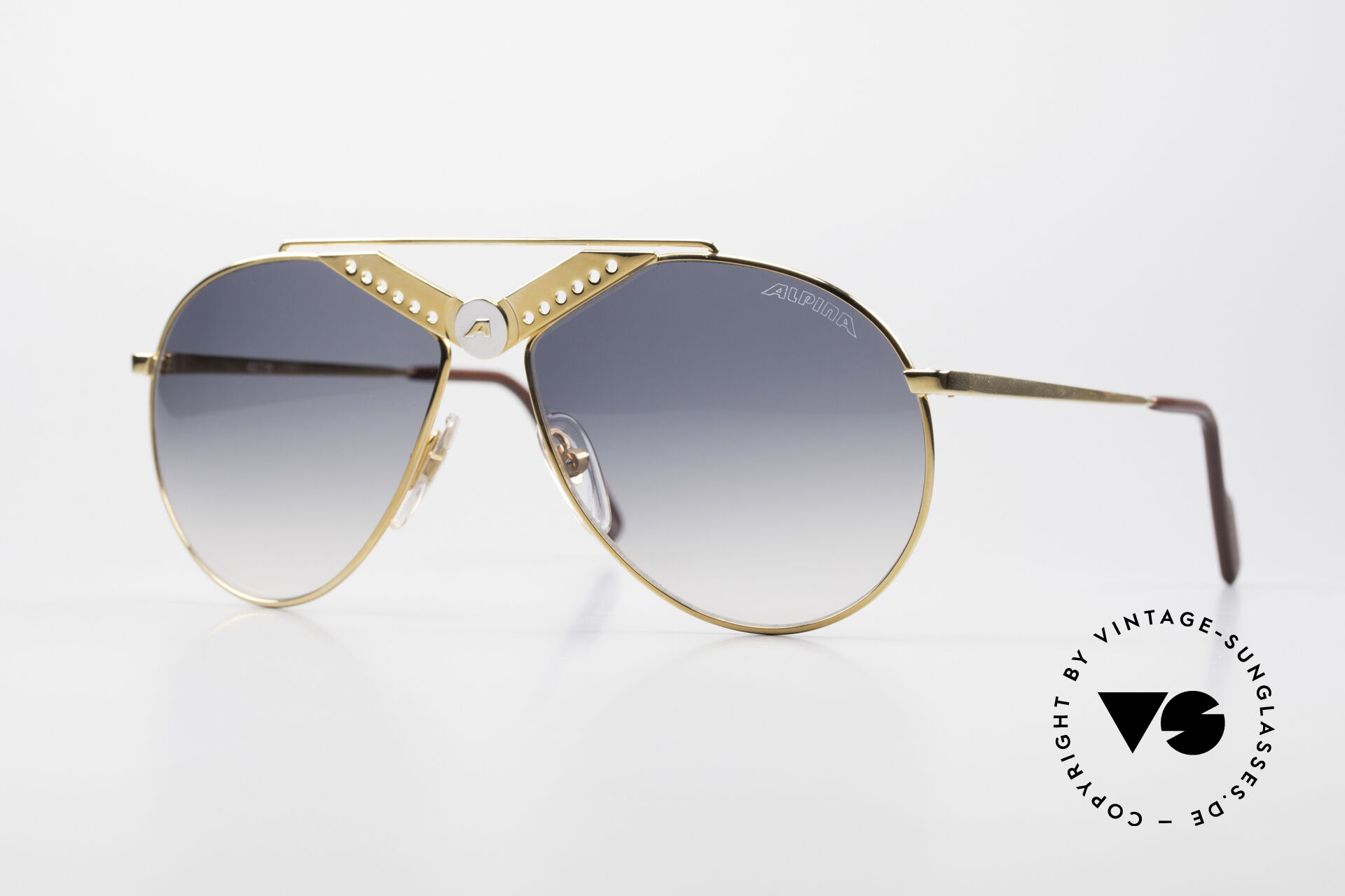 マ*ム様 アルジャン Sunglasses Alpina M52 Rare 80's Glasses Gold Plated