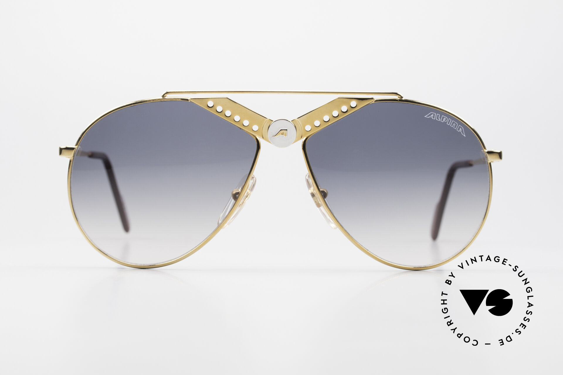 Alpina M52 Rare 80's Glasses Gold Plated