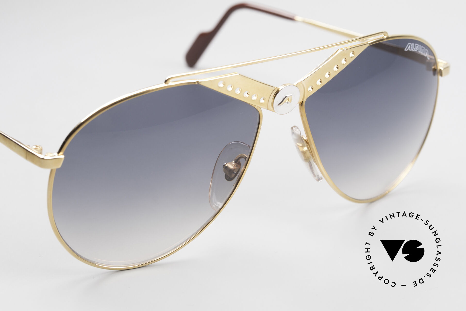 Sunglasses Alpina M52 Rare 80's Glasses Gold Plated